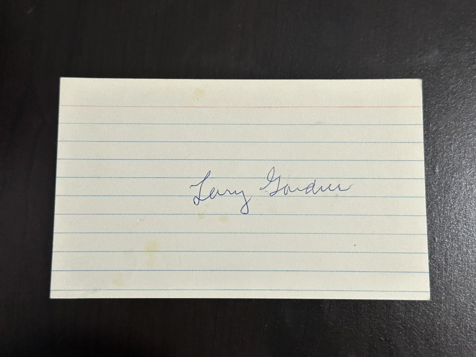 Larry Gardner Signed Index Card 3x5 Boston Red Sox 1908 A's Indians 4x Champ - image 2