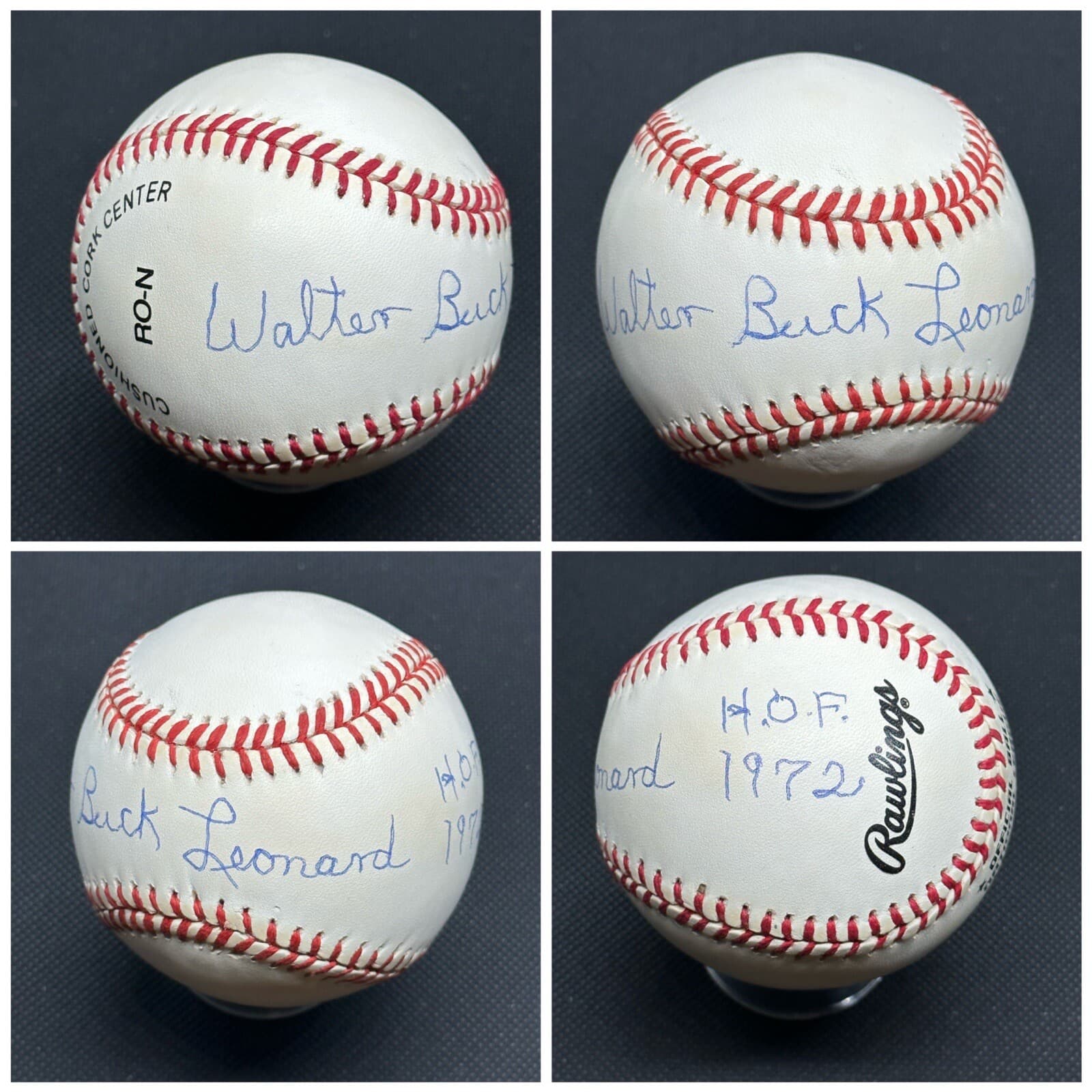 Walter Buck Leonard HOF 72 Full Name Signed Baseball Negro Leagues JSA COA