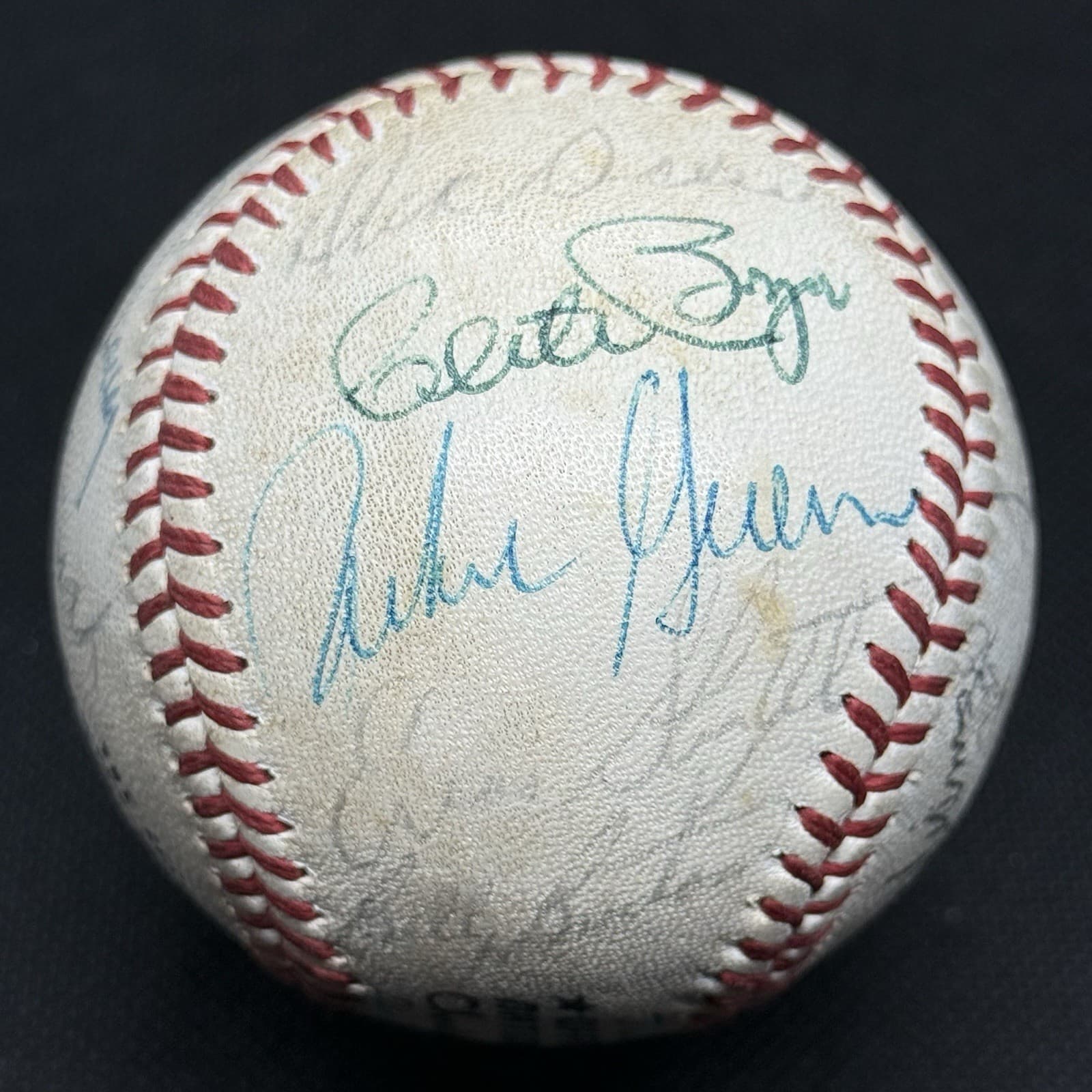 Dizzy Dean HOFers Multi Signed Baseball JSA LOA Frisch Musial Medwick HOF  - image 4