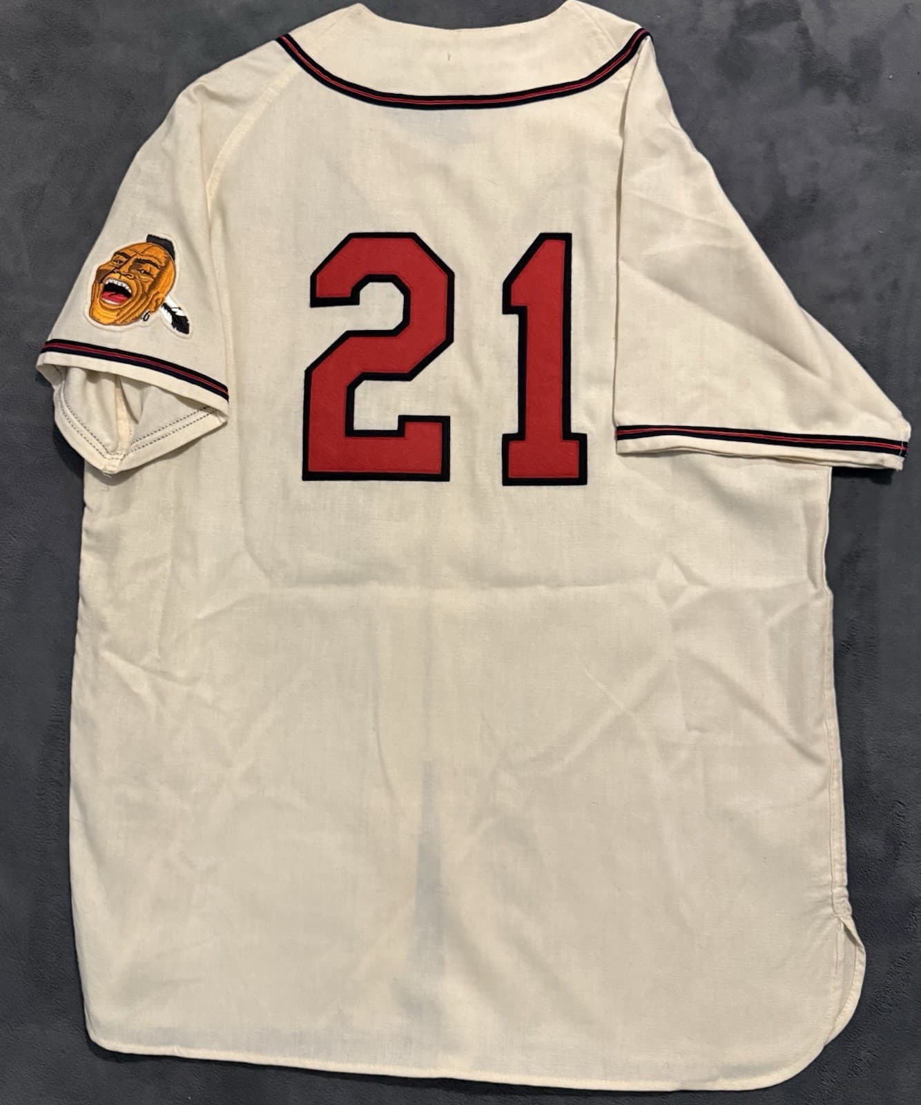 Warren Spahn Milwaukee Braves Authentic Mitchell & Ness Jersey Size L Zipper VTG - image 4