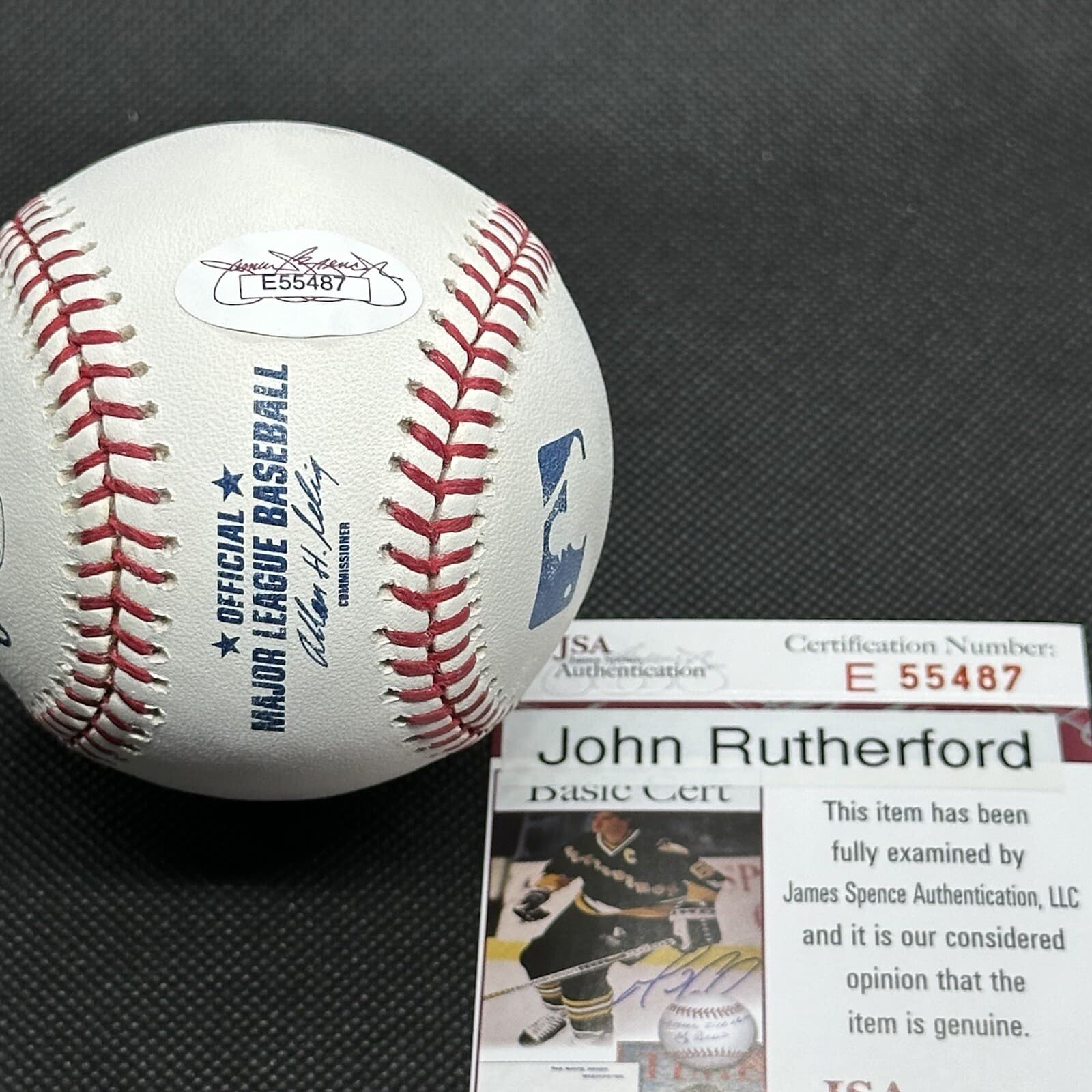 John Johnny Rutherford Signed Baseball JSA COA 1952 Brooklyn Dodgers LA - image 2