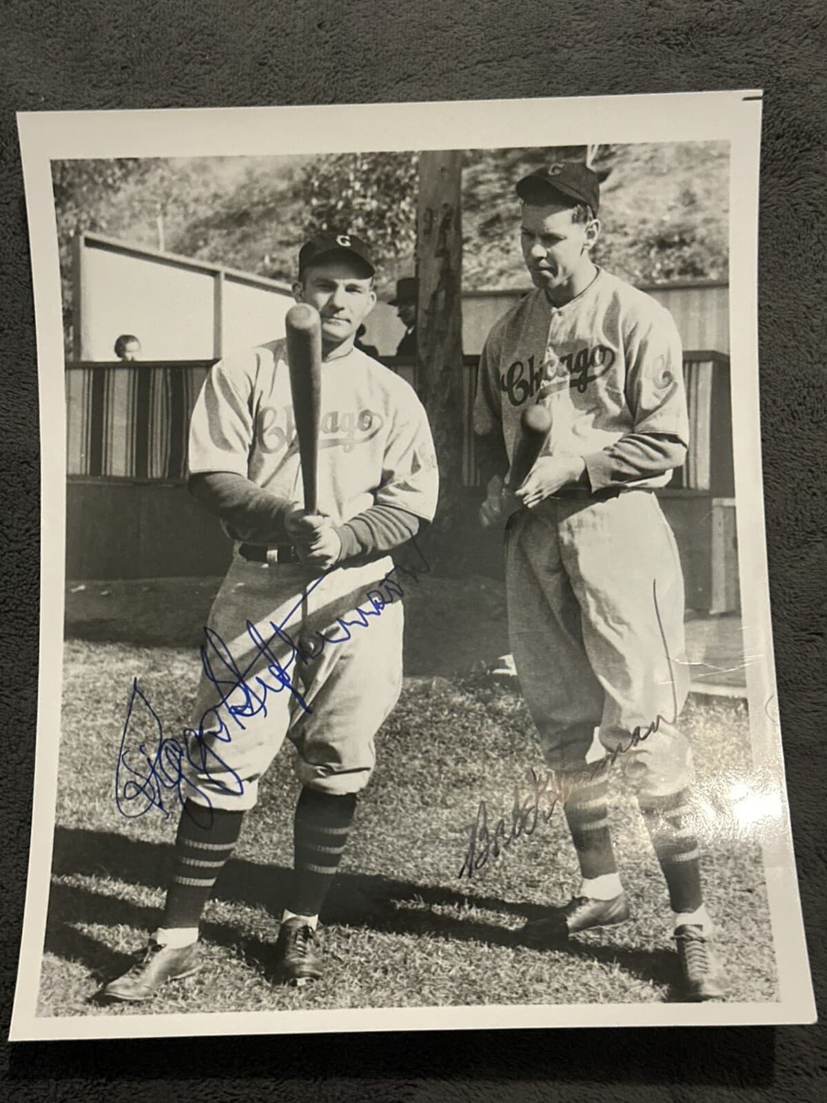 Riggs Stephenson Babe Herman Signed 8x10 Photo JSA LOA