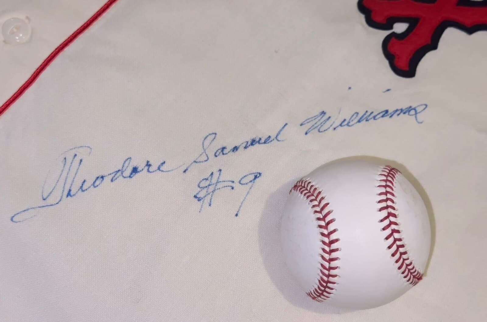 The ONLY Known Ted Williams Full Name #9 Signed Boston Red Sox Jersey PSA COA - image 3