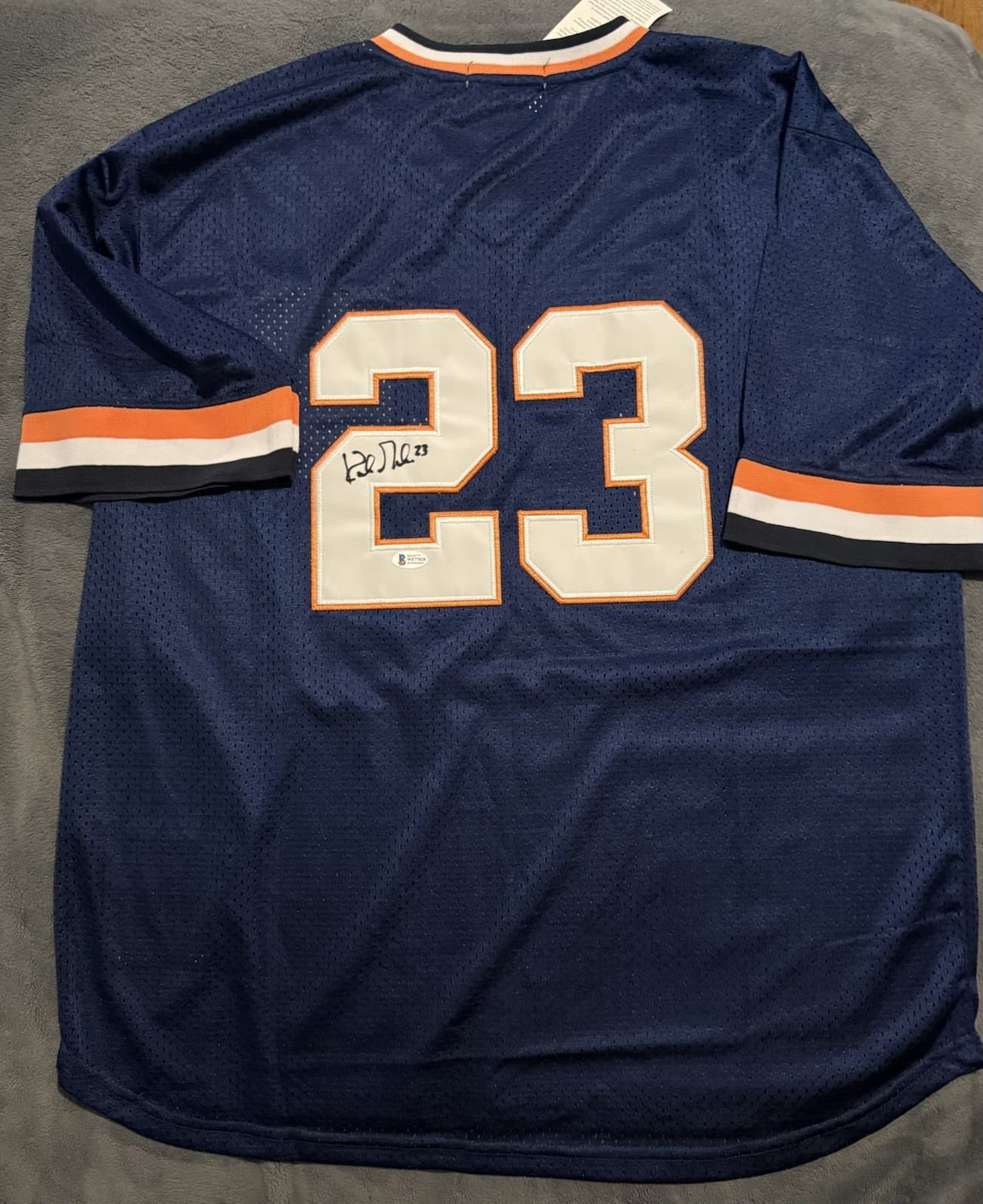 Kirk Gibson Signed Mitchell Ness Jersey Detroit Tigers Beckett COA Witness