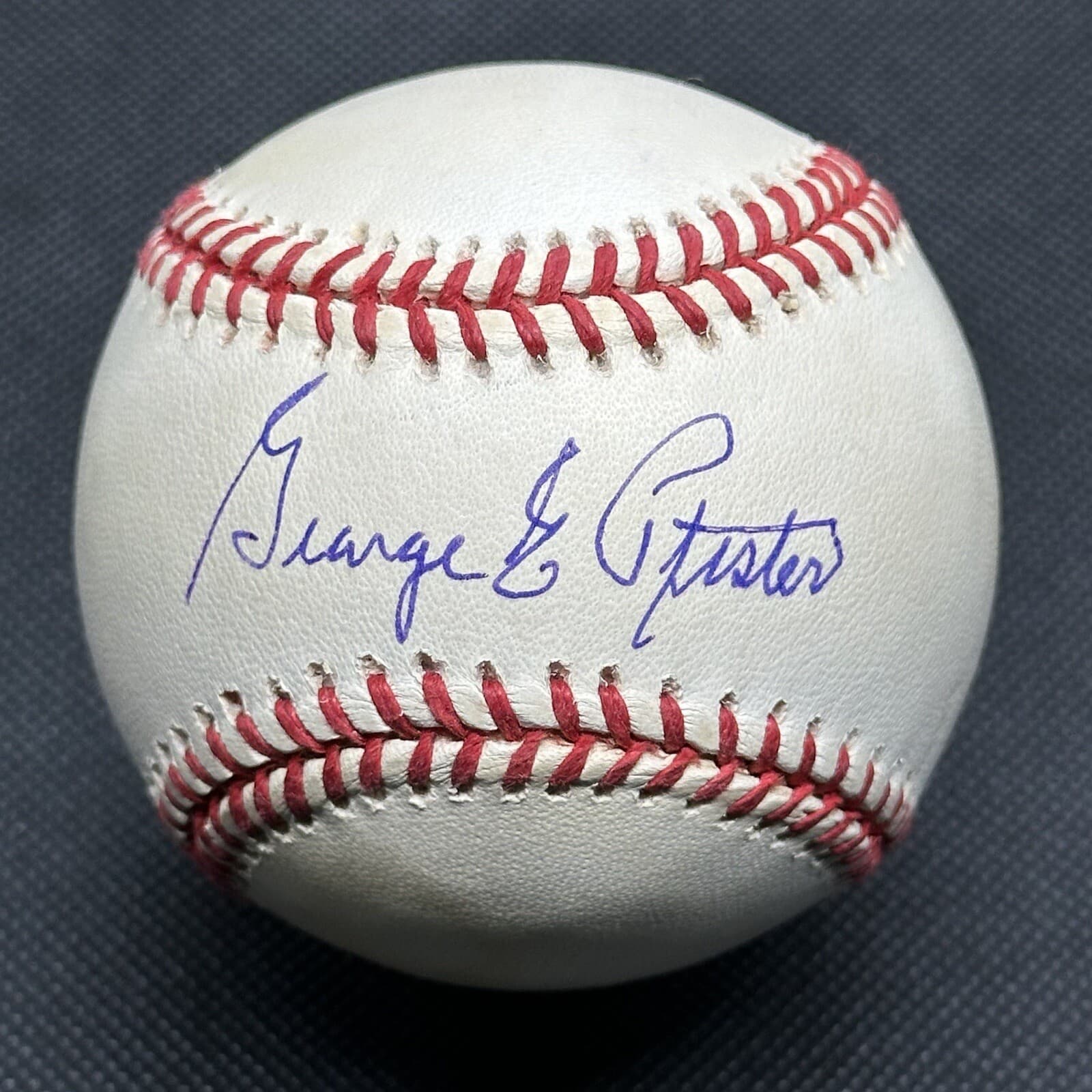 George Pfister Signed Baseball PSA/DNA COA 1952 Brooklyn Dodgers LA