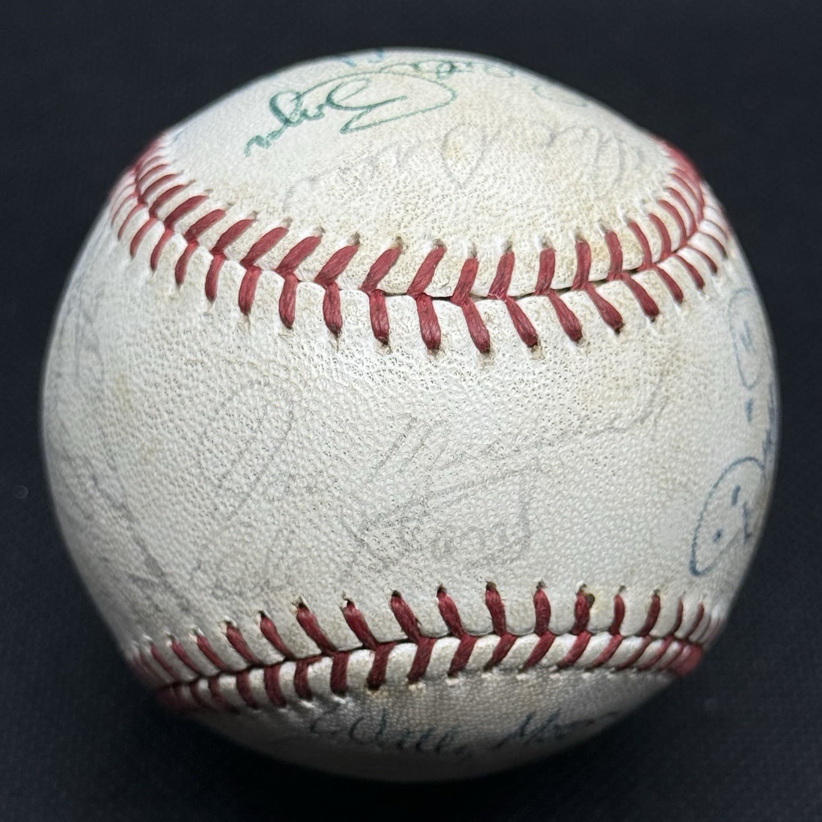 Dizzy Dean HOFers Multi Signed Baseball JSA LOA Frisch Musial Medwick HOF  - image 5