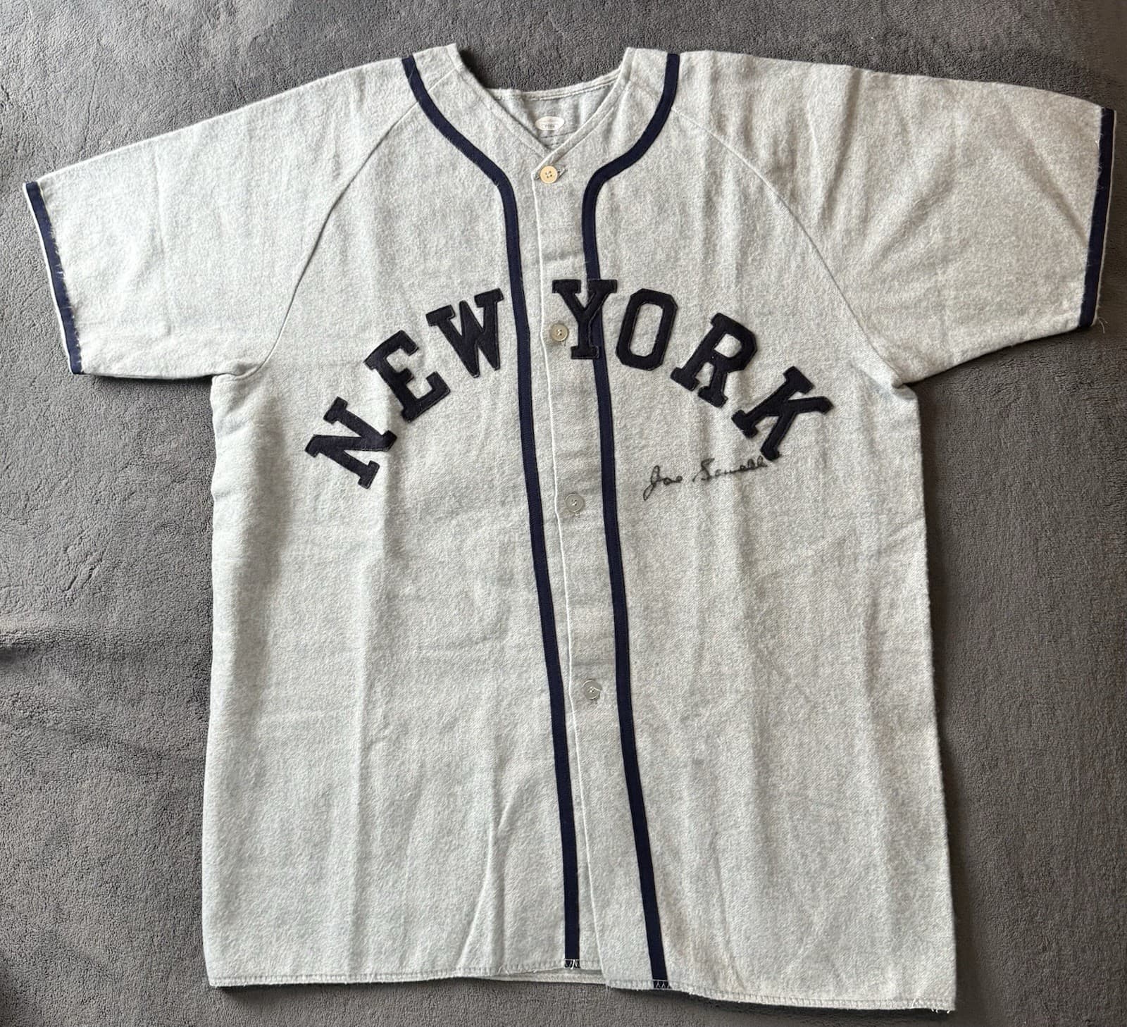 Joe Sewell Signed Vintage New York Yankees Jersey Baseball JSA COA HOF