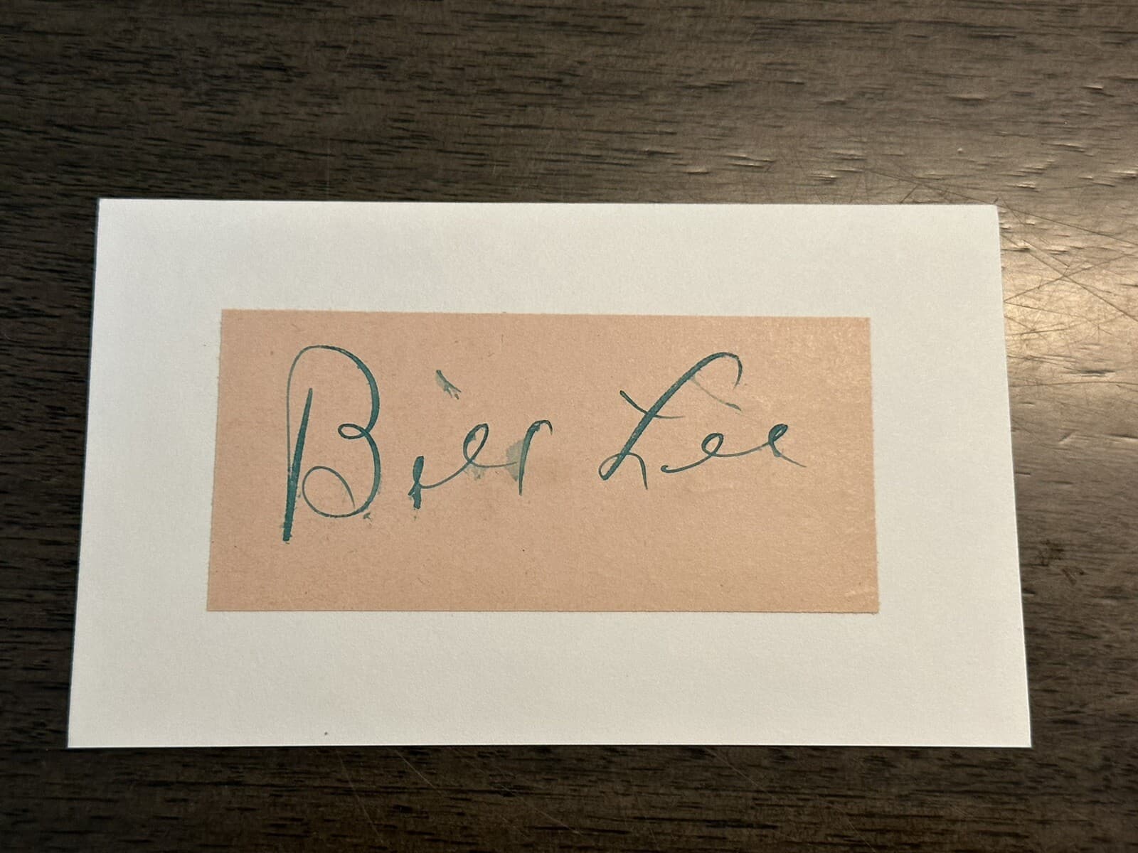 Bill Lee Signed Index Card Cut 3x5 20 Game Winner B 1909 Chicago Cubs Phillies