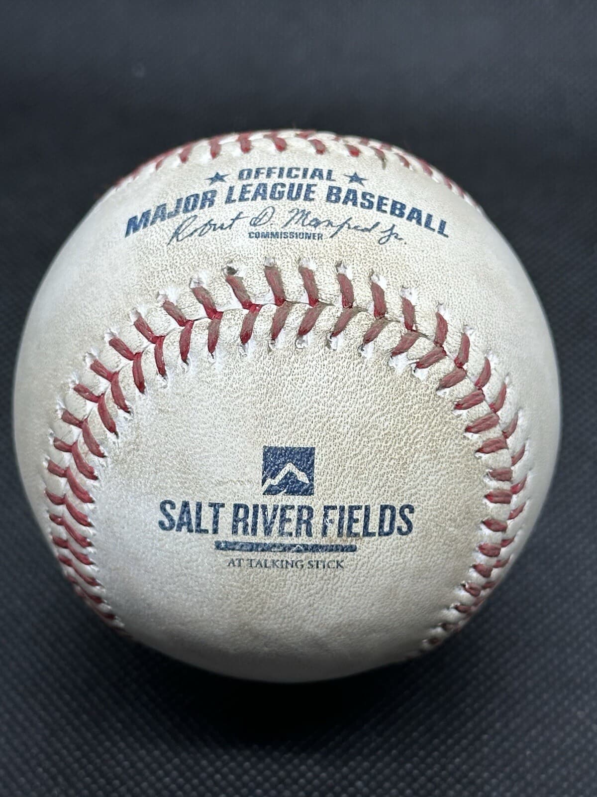 2015 Salt River Fields Logo Game Used Baseball Diamondbacks Rockies