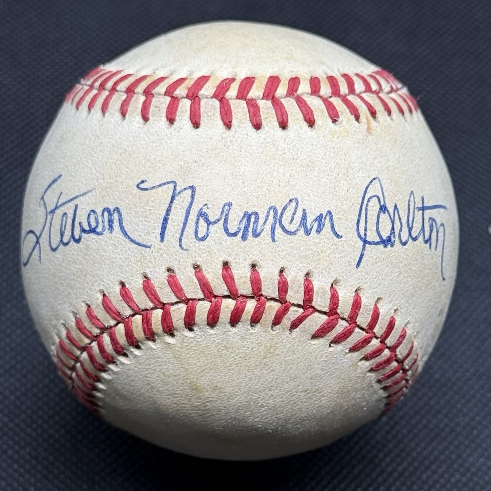 Steven Norman Steve Carlton Signed Baseball Full Name PSA/DNA COA