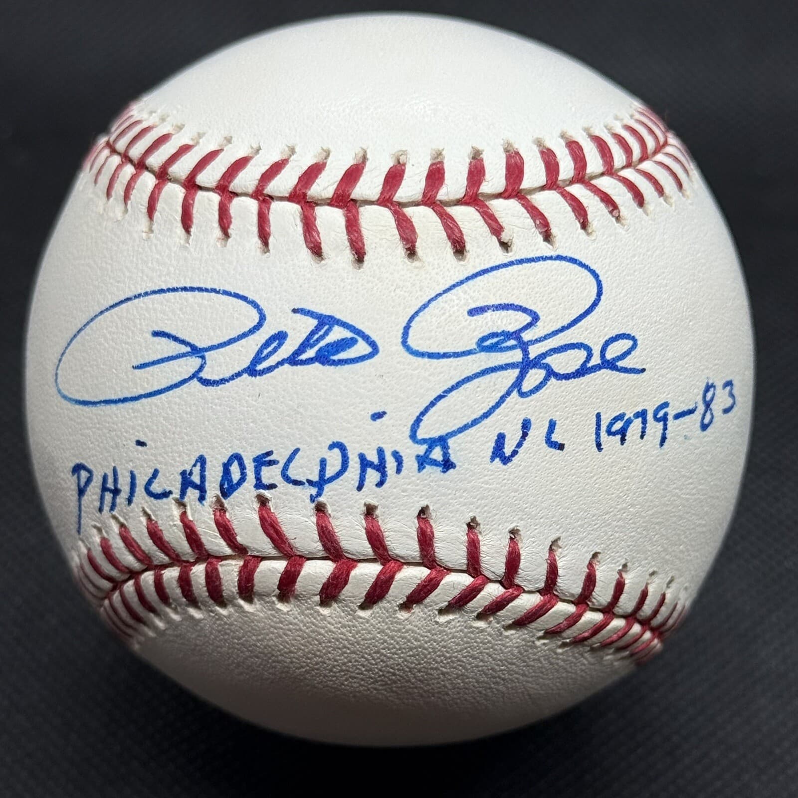 Pete Rose Philadelphia Phillies NL 1979-83 Signed Baseball JSA LOA Reds HOF?