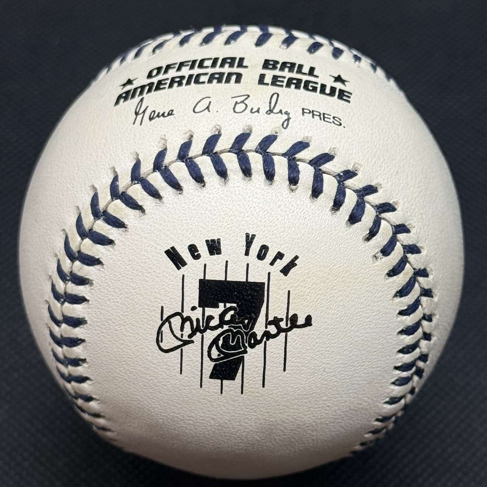 1996 Mickey Mantle Day Rawlings Official Logo Baseball Commemorative