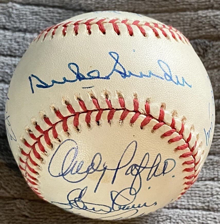Jackie Robinson's Teammates Signed Baseball Snider Podres Pafko Erskine Dodgers