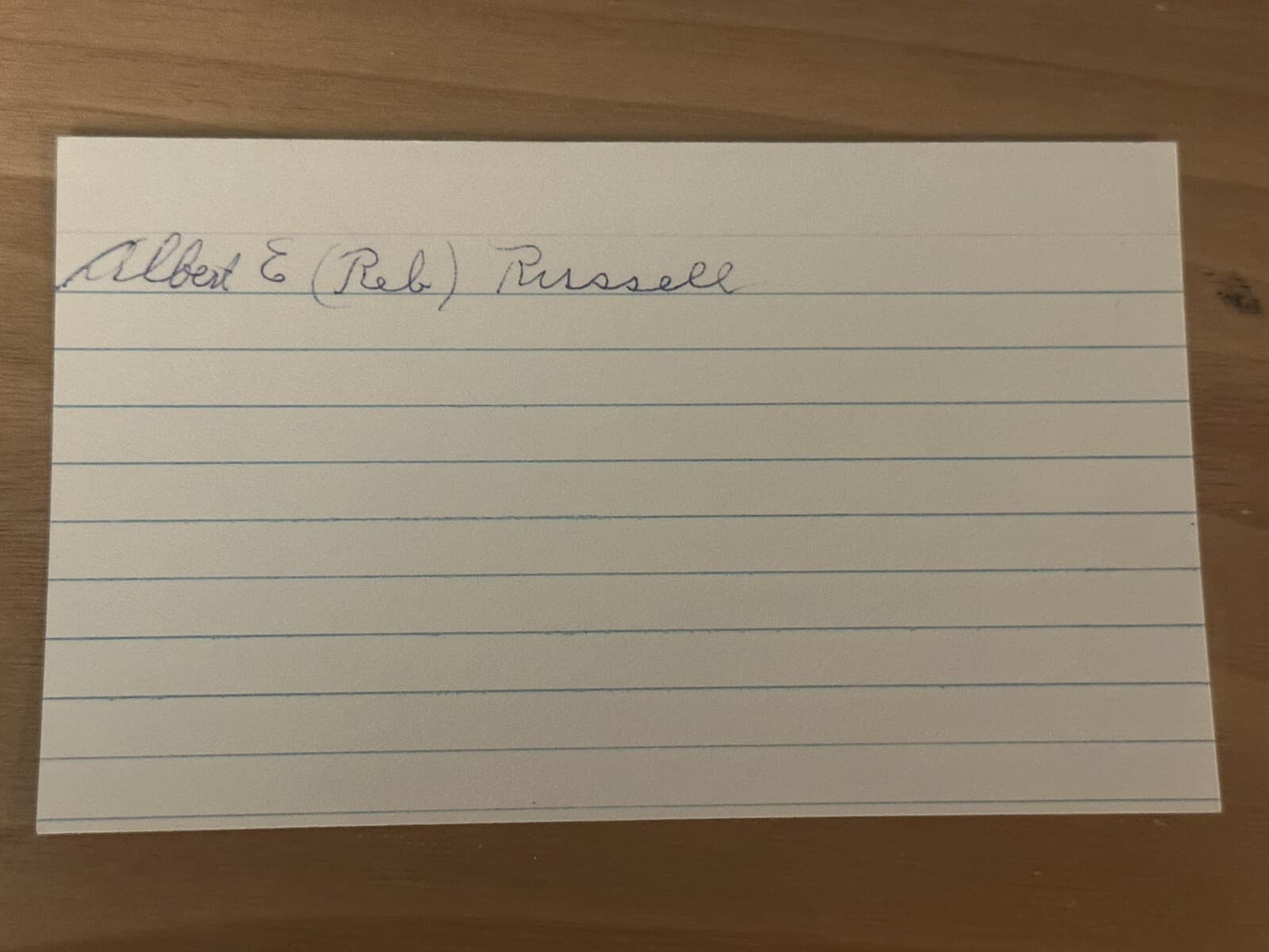 Albert Reb Russell Signed Index Card 3x5 Chicago White Sox 1919 Black Sox 1913