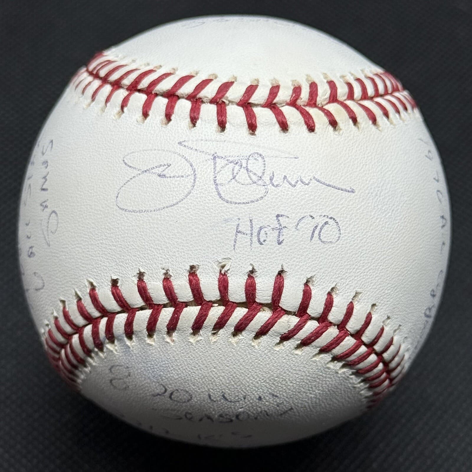 Jim Palmer 15x Stat Signed Baseball Reggie Jackson COA Beckett Orioles HOF 2