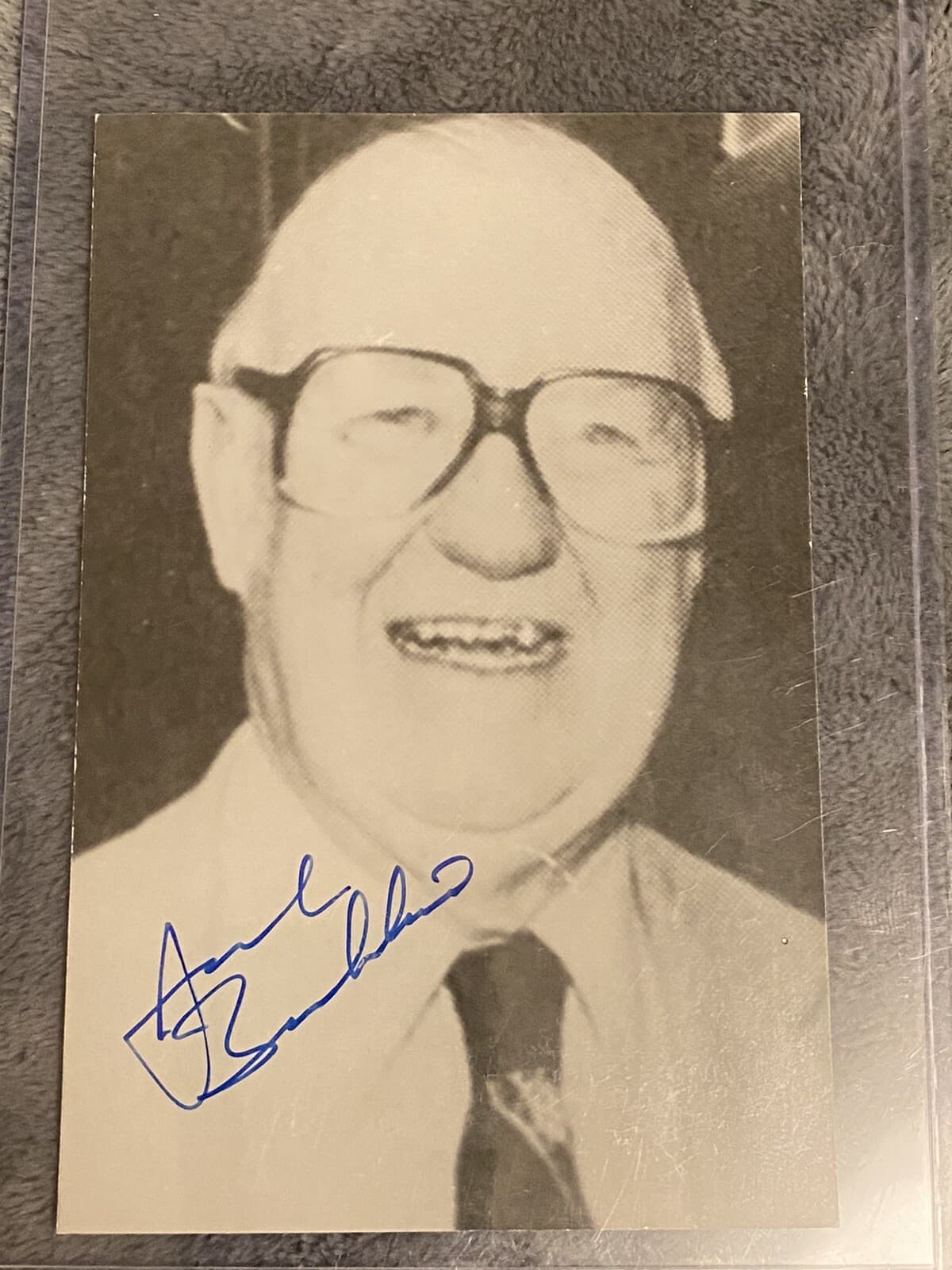 Jack Brickhouse Signed 4x5 Photo Broadcaster JSA LOA Cubs Bears White Sox Bulls