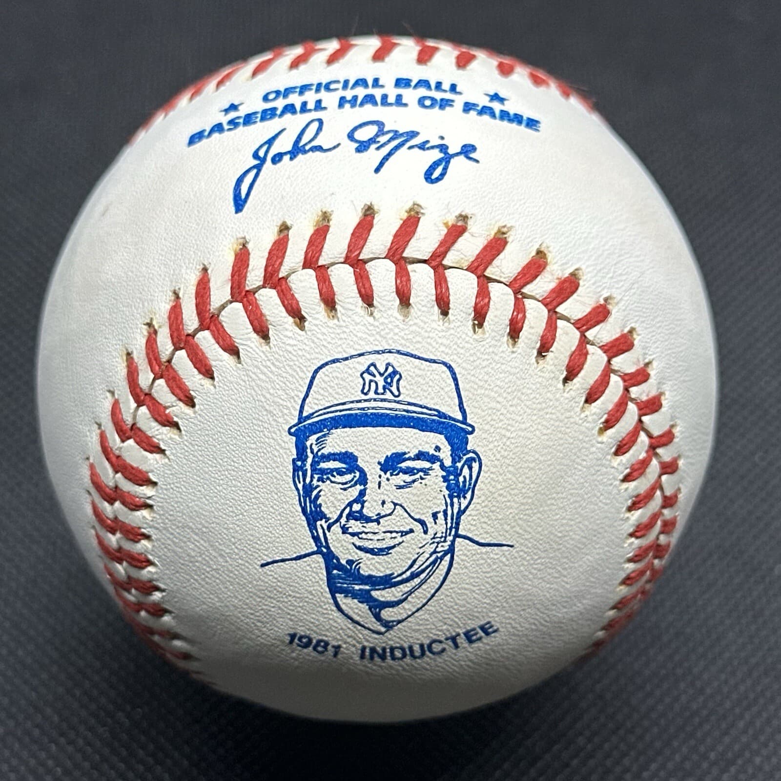 Johnny Mize Hall of Fame Rawlings Official Logo Baseball Commemorative