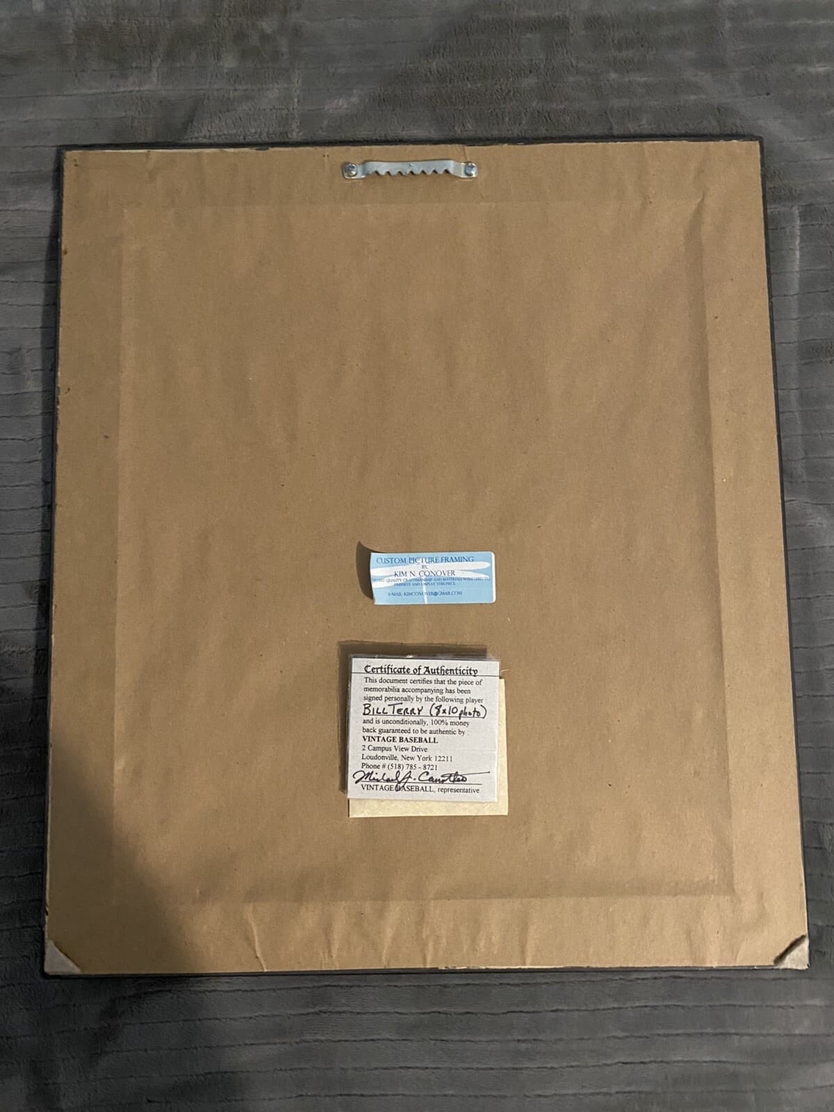 Bill Terry Signed Autographed 8x10 Photo Framed Matted New York Giants COA - image 3