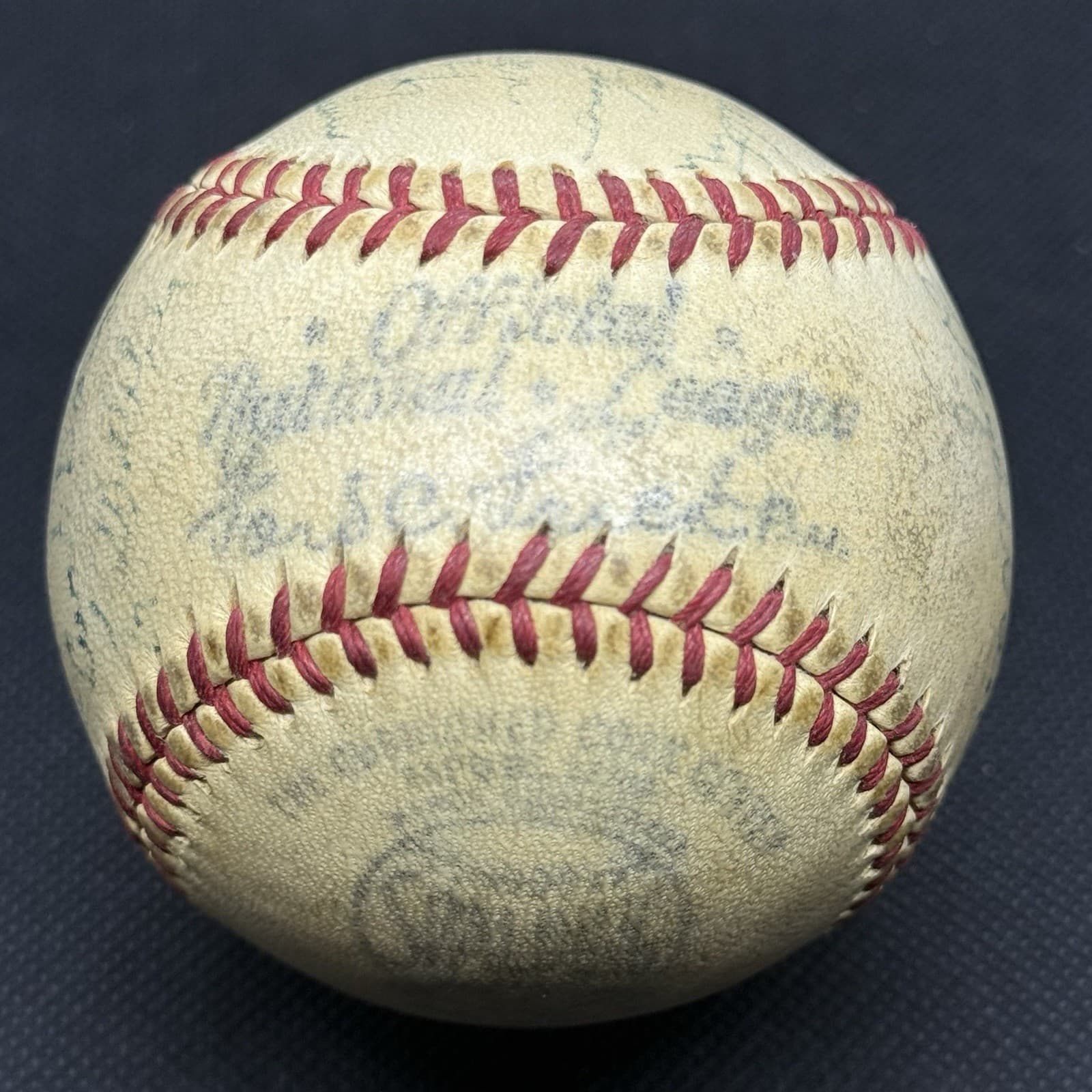 Paul Waner 1943 Brooklyn Dodgers Team Signed Baseball JSA LOA Pittsburgh Pirates - image 6