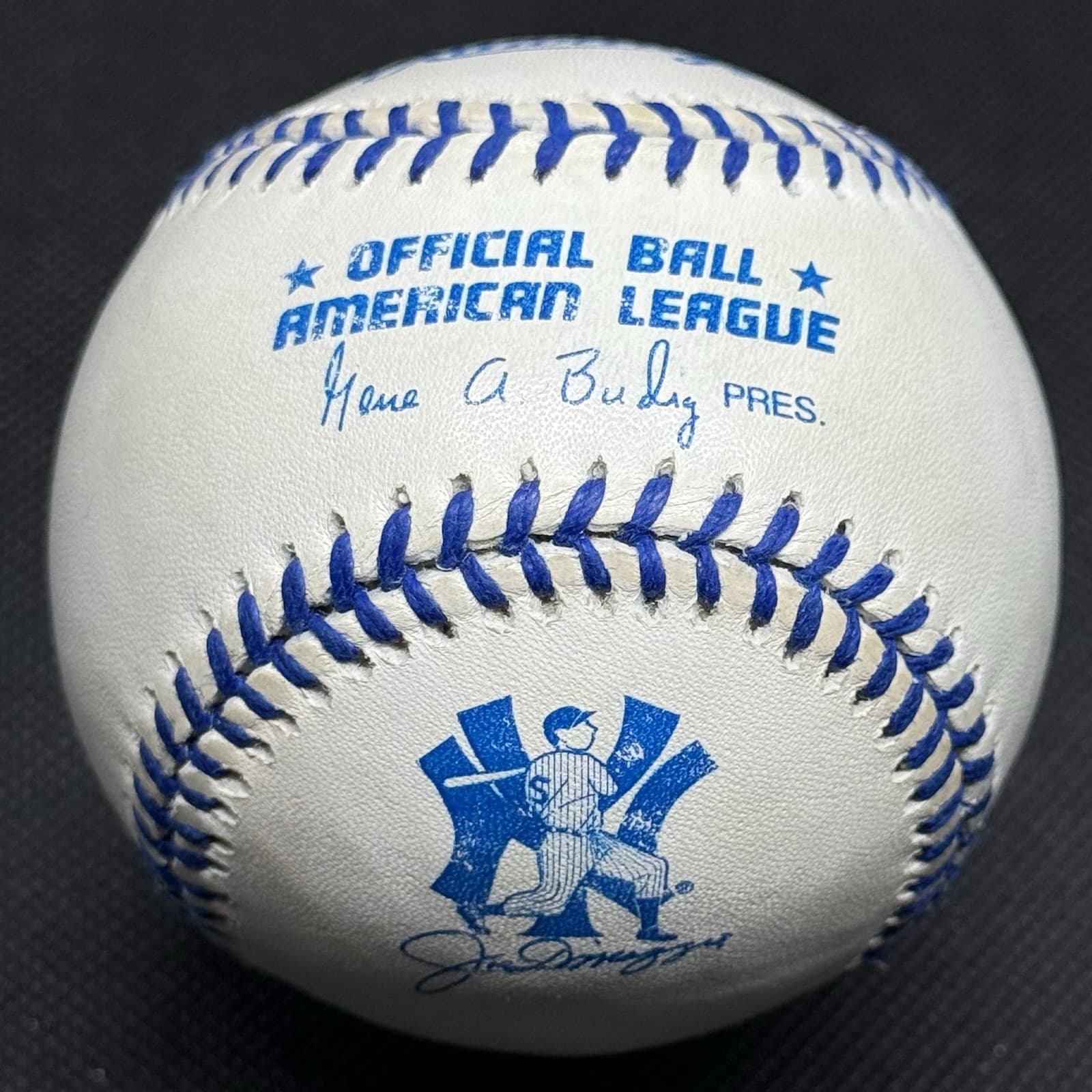 George Steinbrenner Full Name Signed Joe DiMaggio Logo Baseball JSA LOA Yankees - image 2