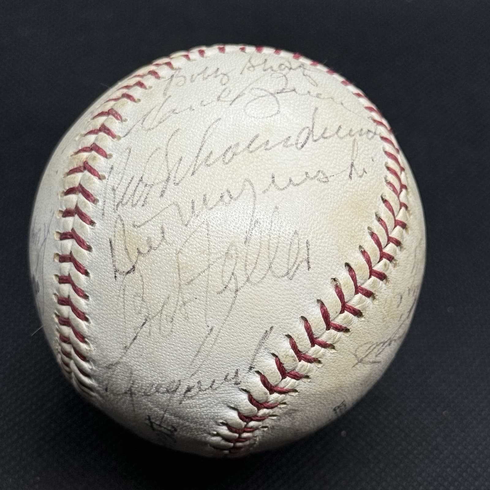 Roger Maris HOFers/Stars Signed Baseball JSA LOA 9x HOFers Banks HOF Yankees - image 7