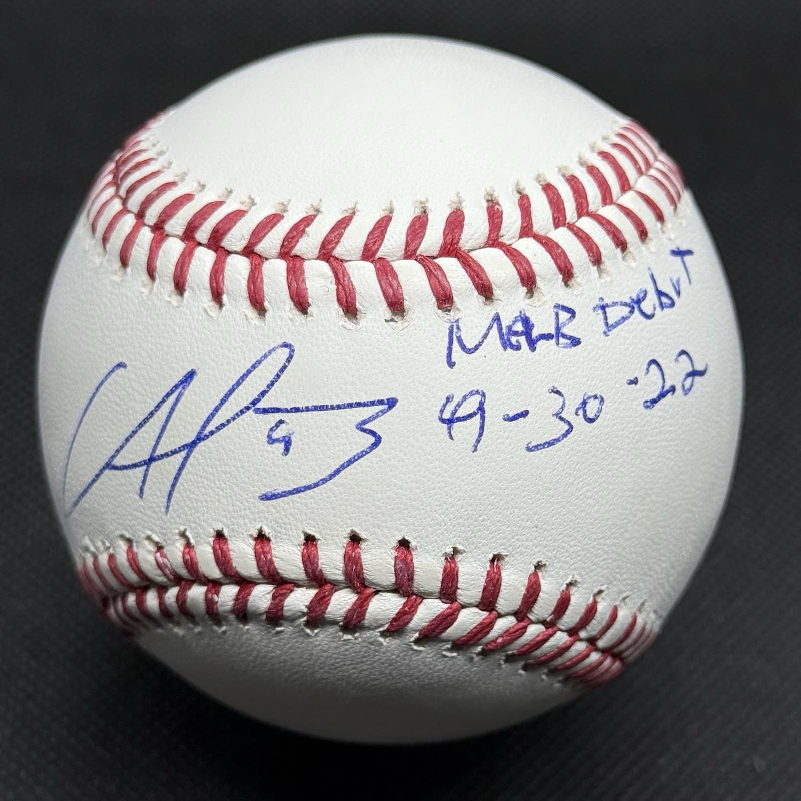 Francisco Alvarez MLB Debut Signed Baseball Beckett COA BAS New York Mets