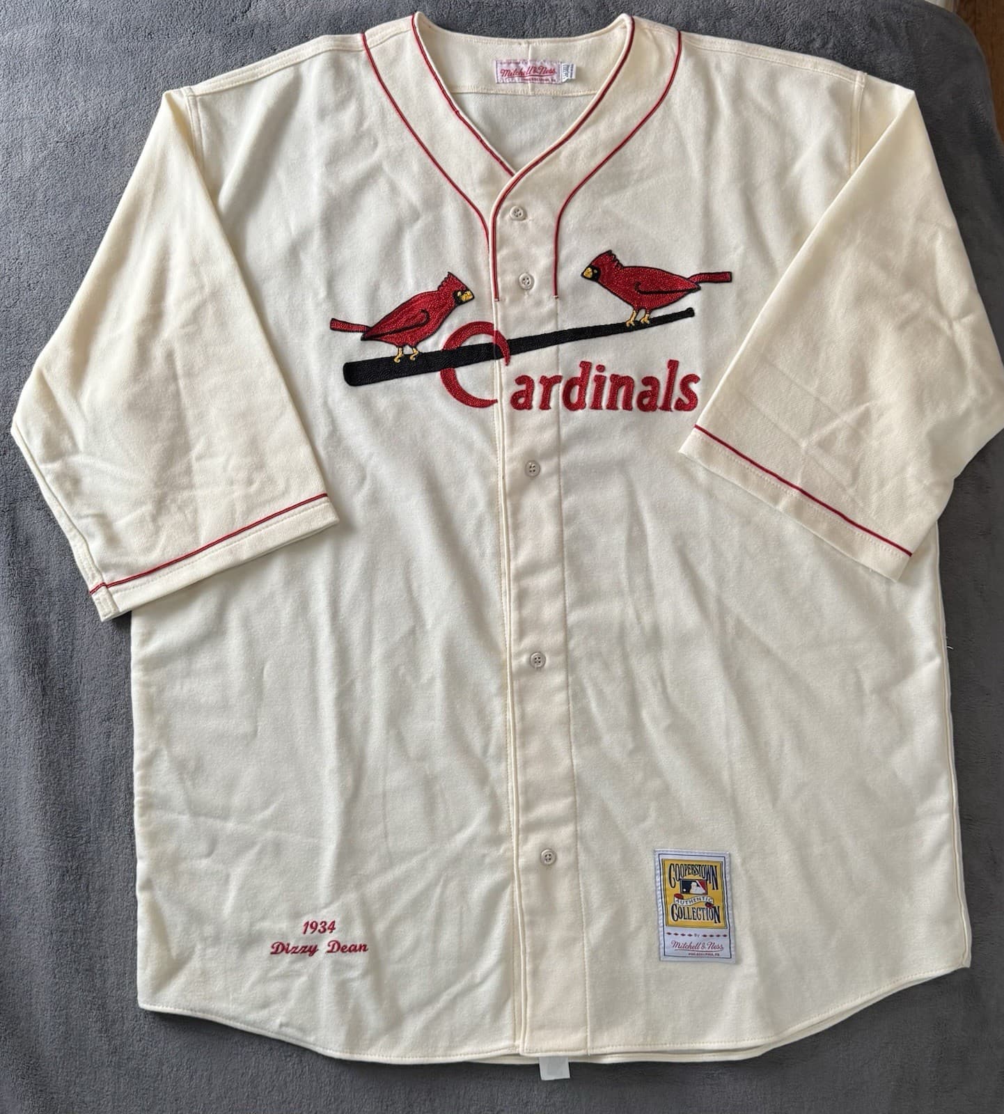 Dizzy Dean St Louis Cardinals Authentic Mitchell & Ness Jersey Size 56 3XL 1934
