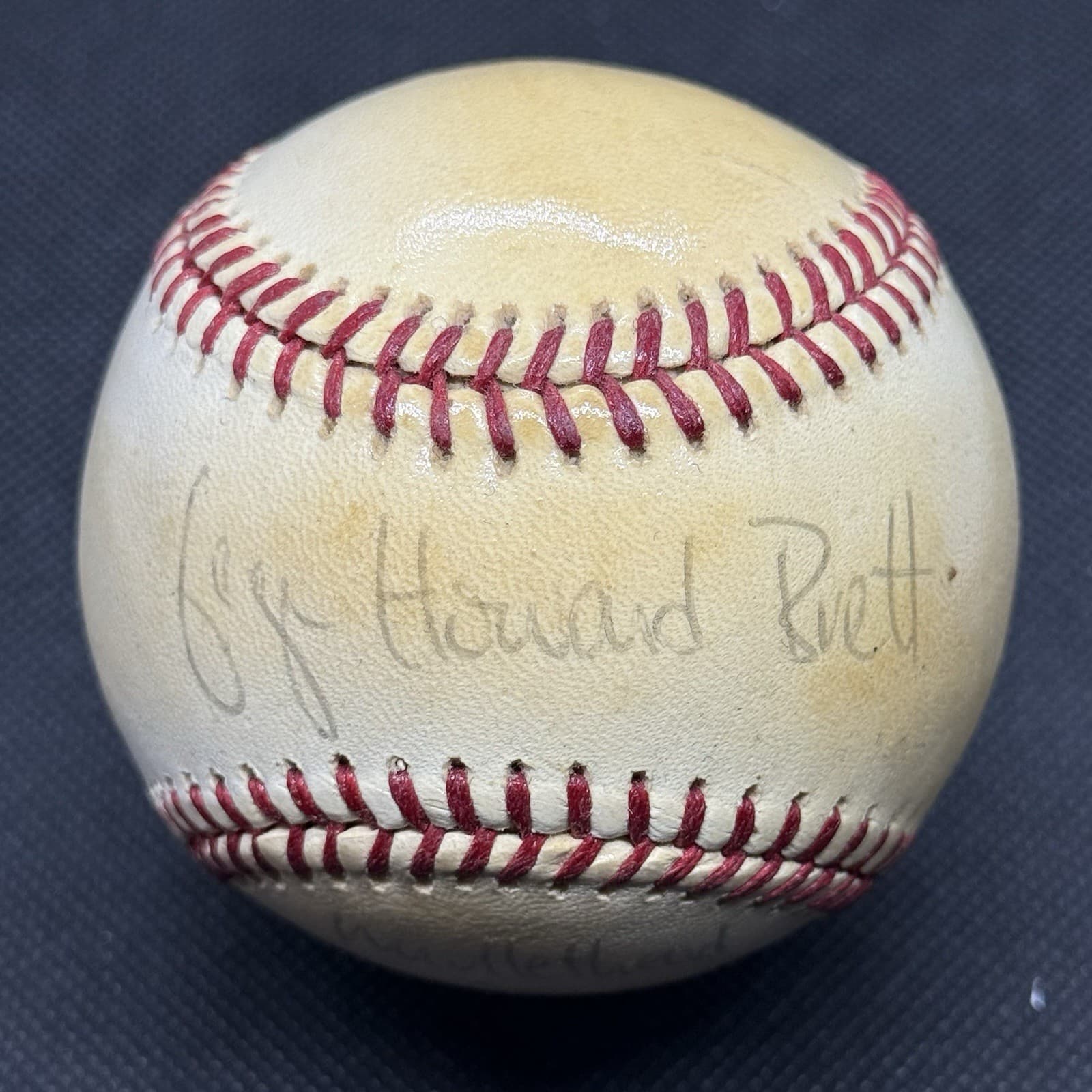 George Howard Brett Full Name Signed Baseball Halper Collection HOF Lou JSA LOA - image 2