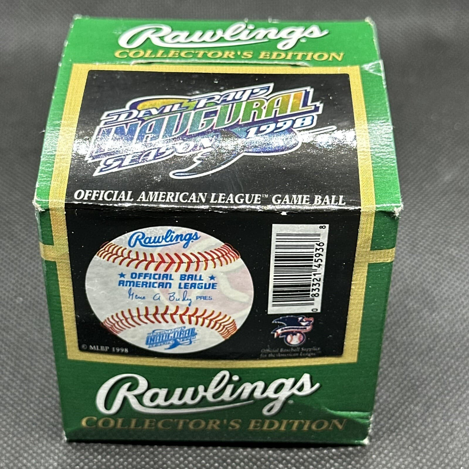 1998 Devil Rays Inaugural Season Rawlings Official Logo Baseball Tampa Bay Box - image 3