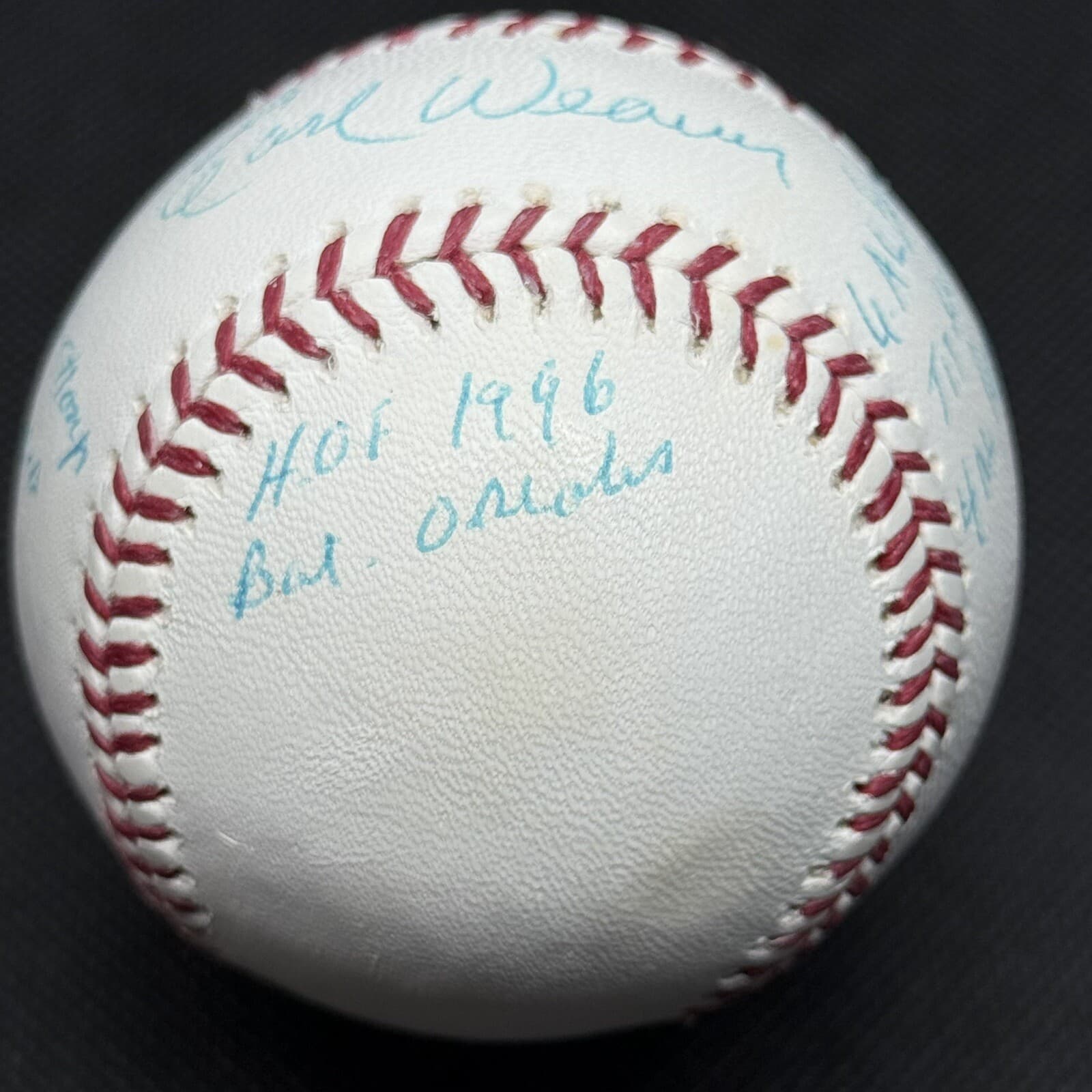 Earl Weaver 8x Stat Signed Baseball Beckett COA Baltimore Orioles HOF VERY RARE - image 2