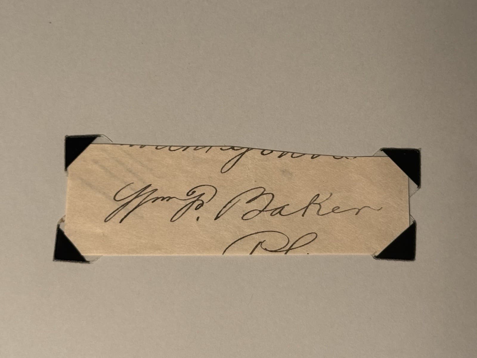 William F Baker Signed Cut Auto Philadelphia Phillies Baker Bowl JSA LOA - image 2