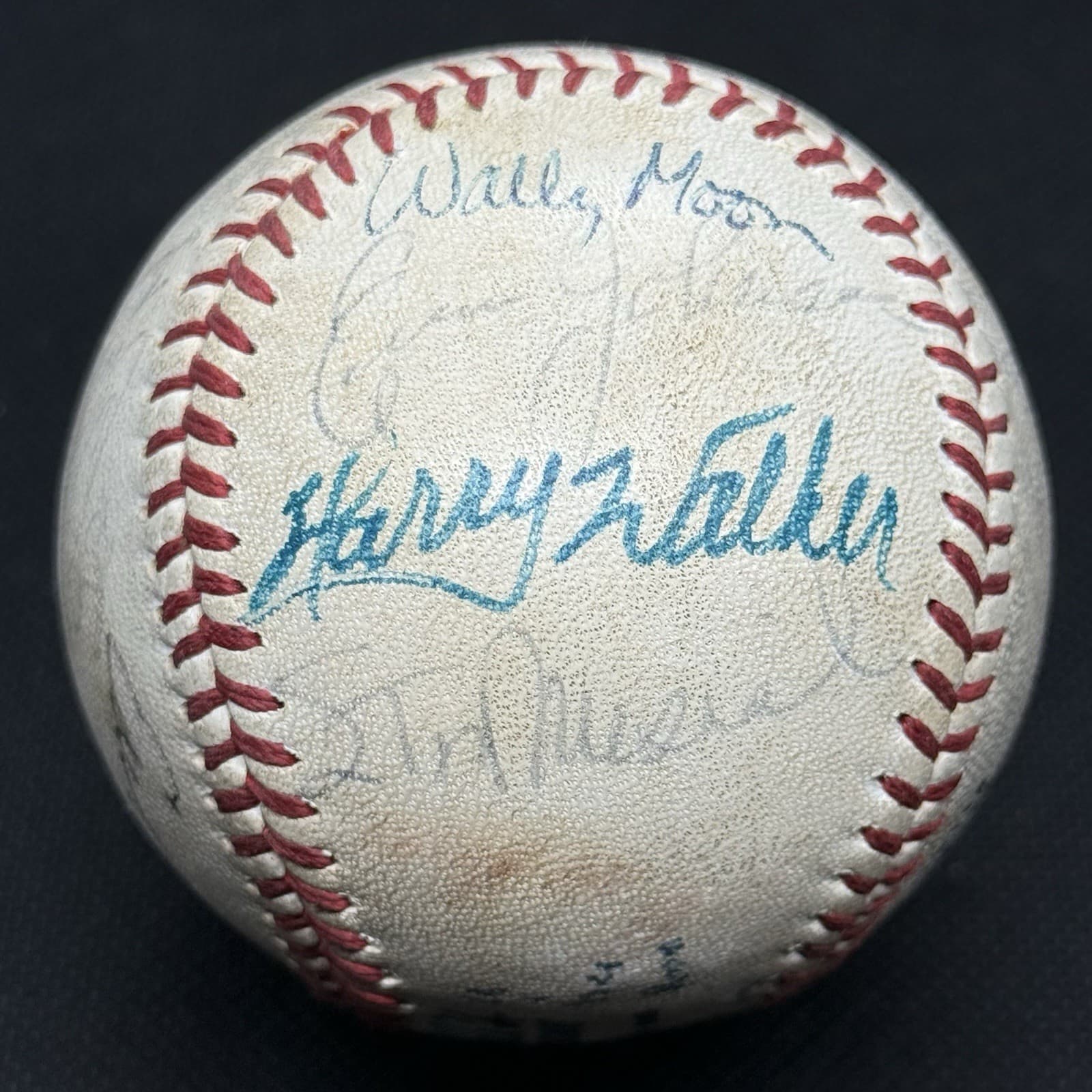 Dizzy Dean HOFers Multi Signed Baseball JSA LOA Frisch Musial Medwick HOF  - image 2