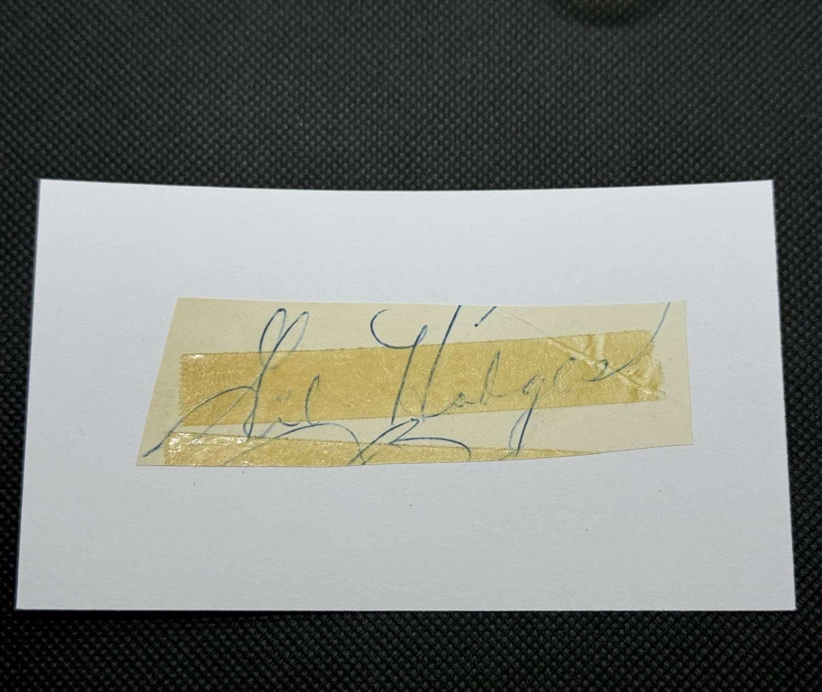 Gil Hodges Signed Cut Auto Index CarBrooklyn Dodgers New York Mets HOF