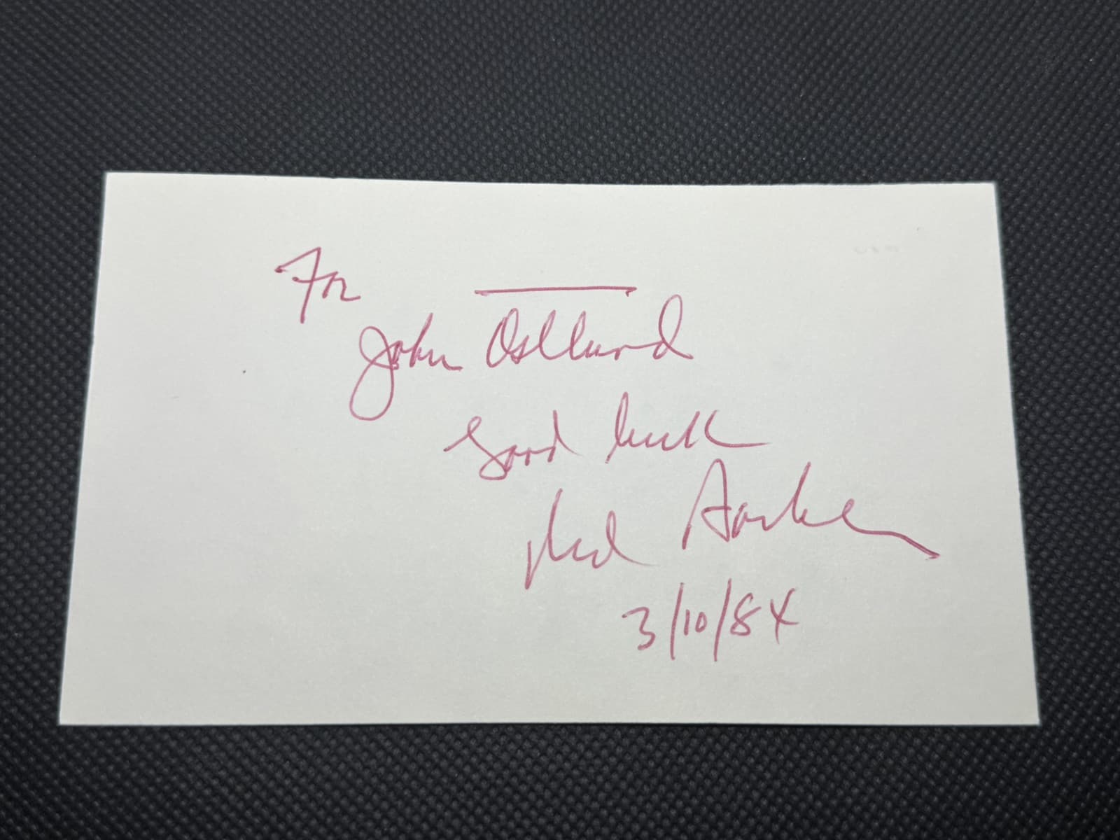 Lot of 10 Red Barber Signed Index Card 3x5 Broadcaster HOF Yankees Dodgers - image 2