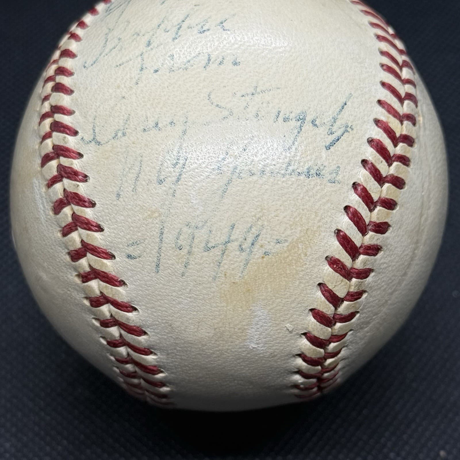 Casey Stengel NY Yankees 1949 Signed Baseball PSA/DNA LOA Mets HOF Single Signed - image 2