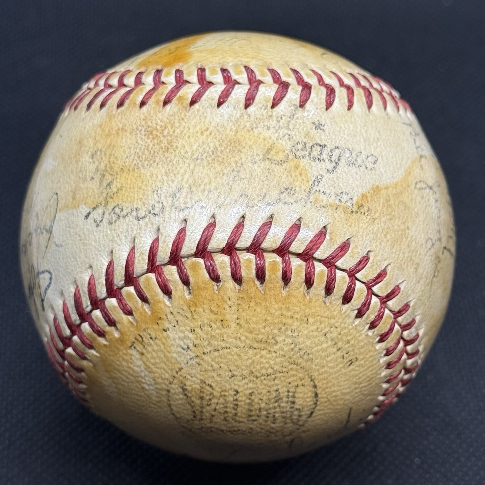 Mel Ott Joe Medwick 1943 New York Giants Team Signed Baseball JSA LOA HOF - image 7