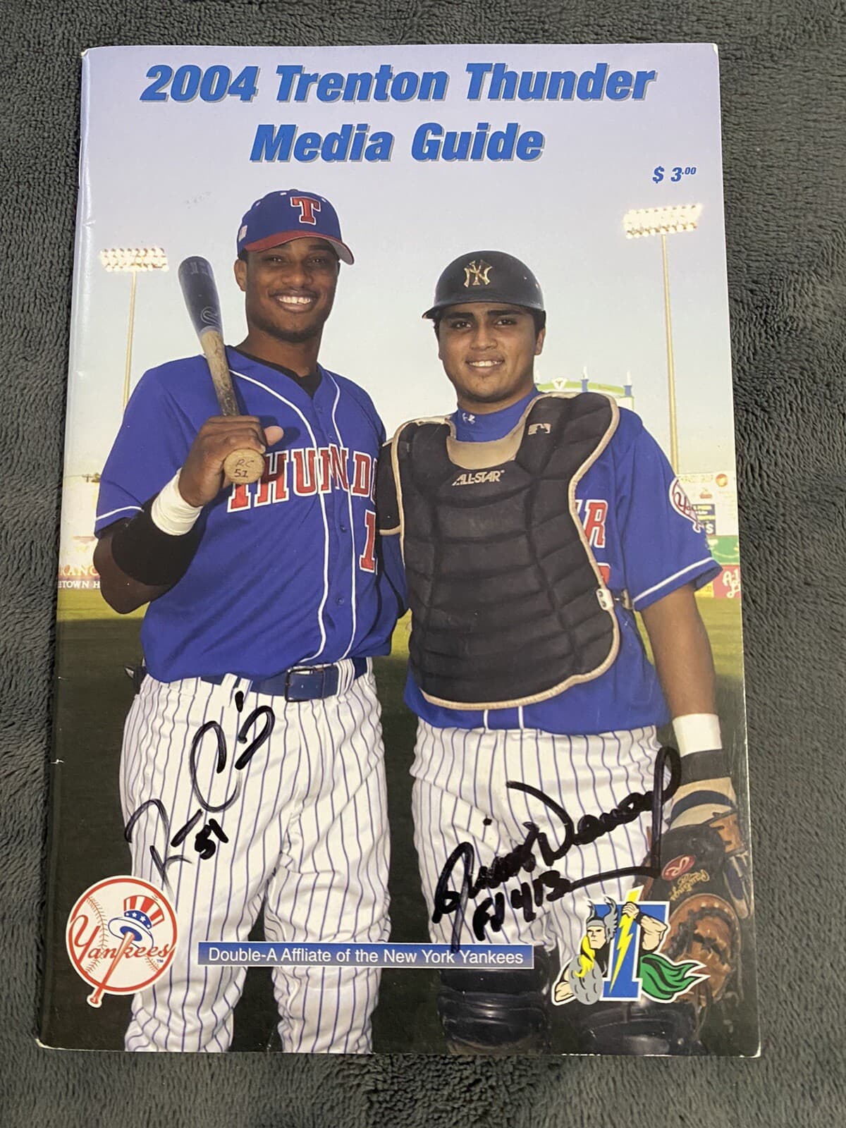 Robinson Cano Dioner Navarro Pre Rookie Signed Trenton Thunder Program New York 