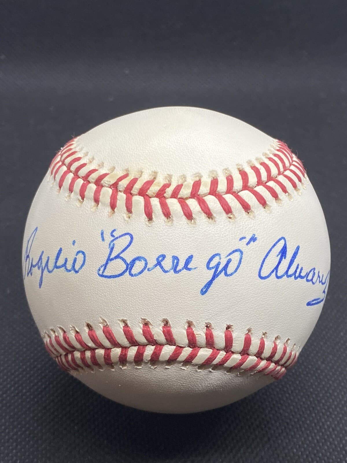 Rogelio Alvarez Borrego Signed Baseball Full Name RARE Reds Senators