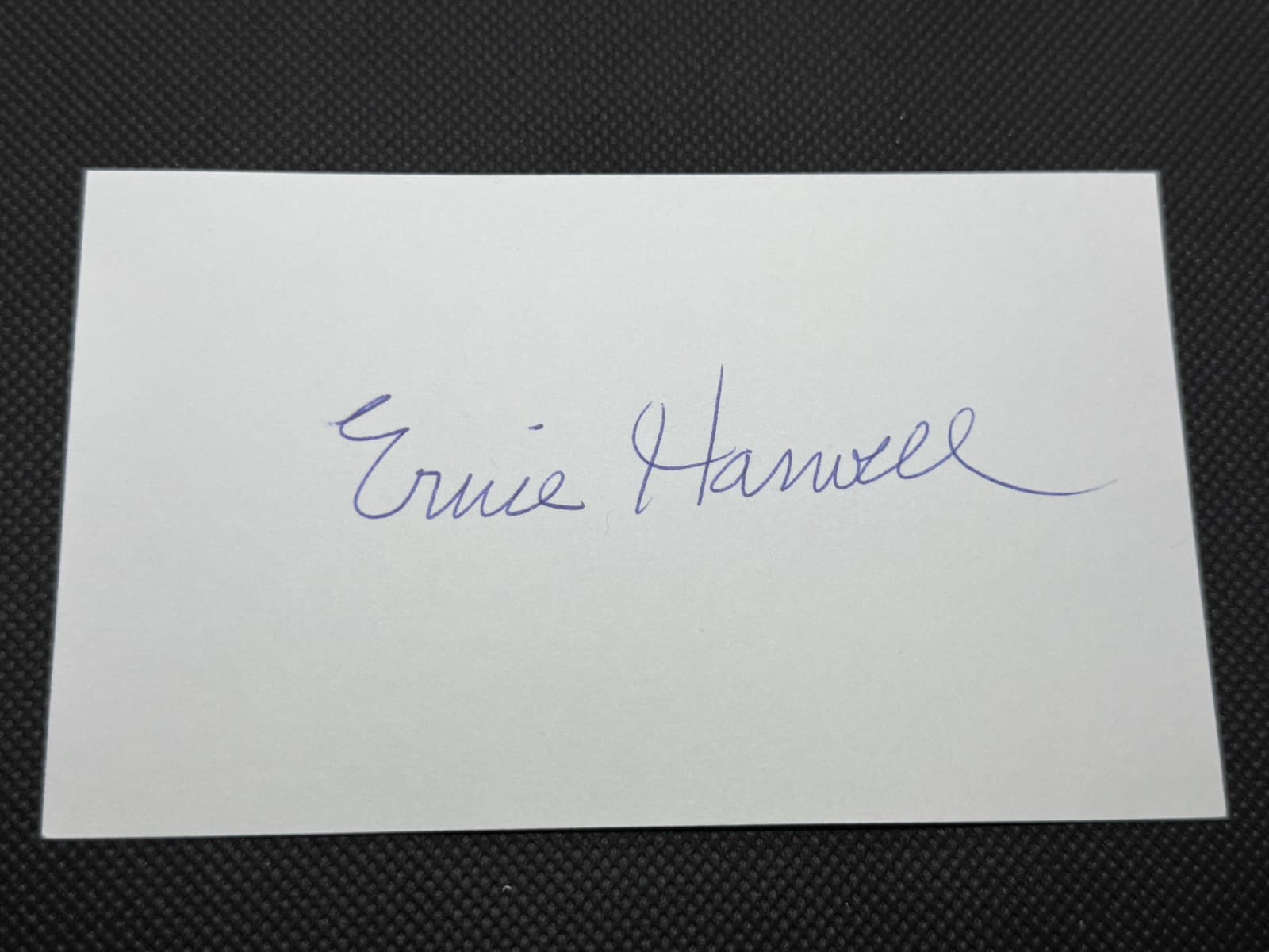 Lot of 10 Ernie Harwell Signed Index Card 3x5 Broadcaster HOF Detroit Tigers  - image 2