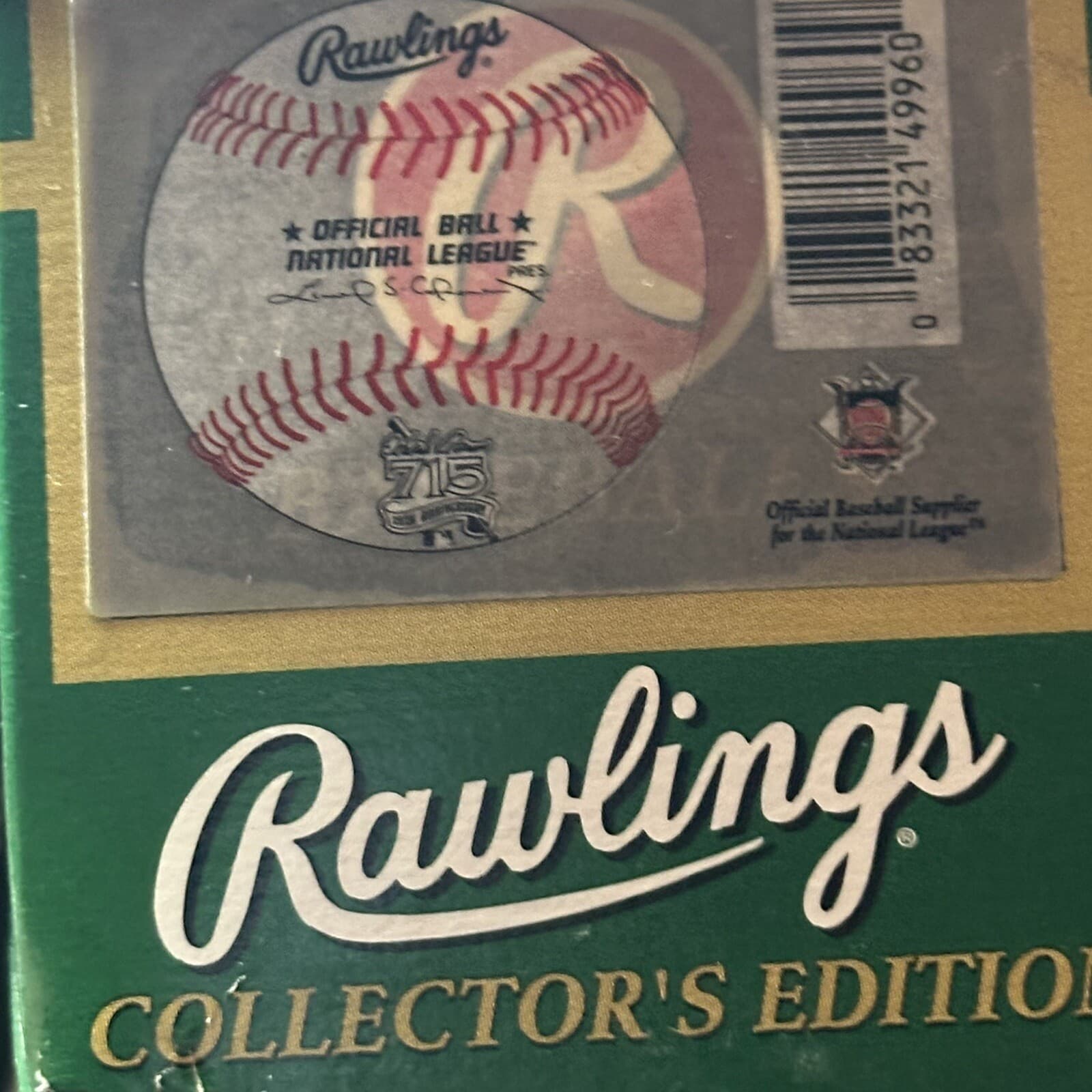 1999 Hank Aaron 715 25th Anniversary Rawlings Official Logo Baseball Commem BOX - image 4