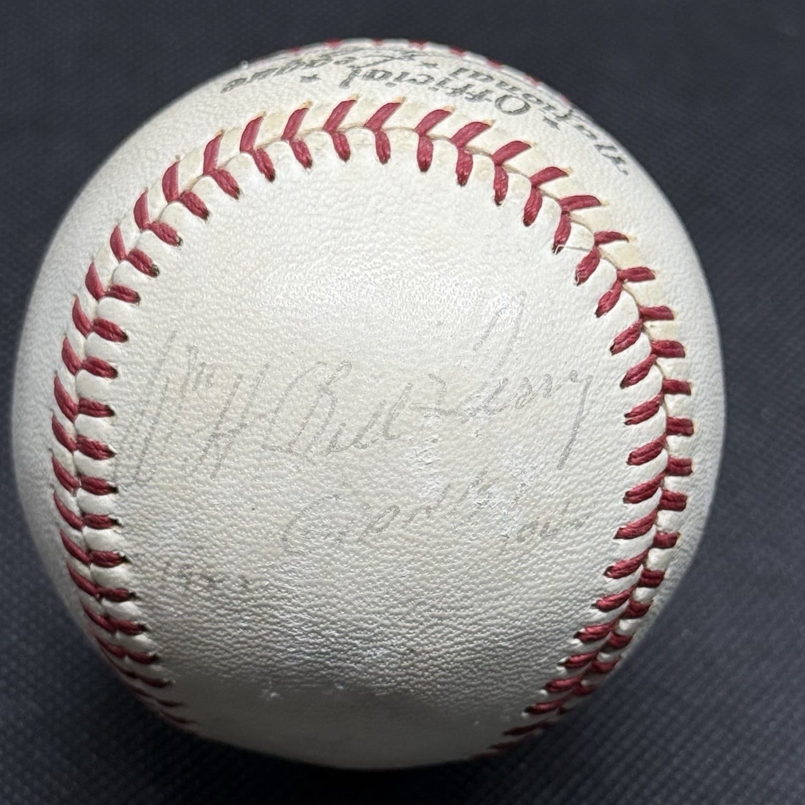 Bill Terry Giants 1922-1941 Signed Baseball JSA LOA HOF ONL GILES VINTAGE BALL!