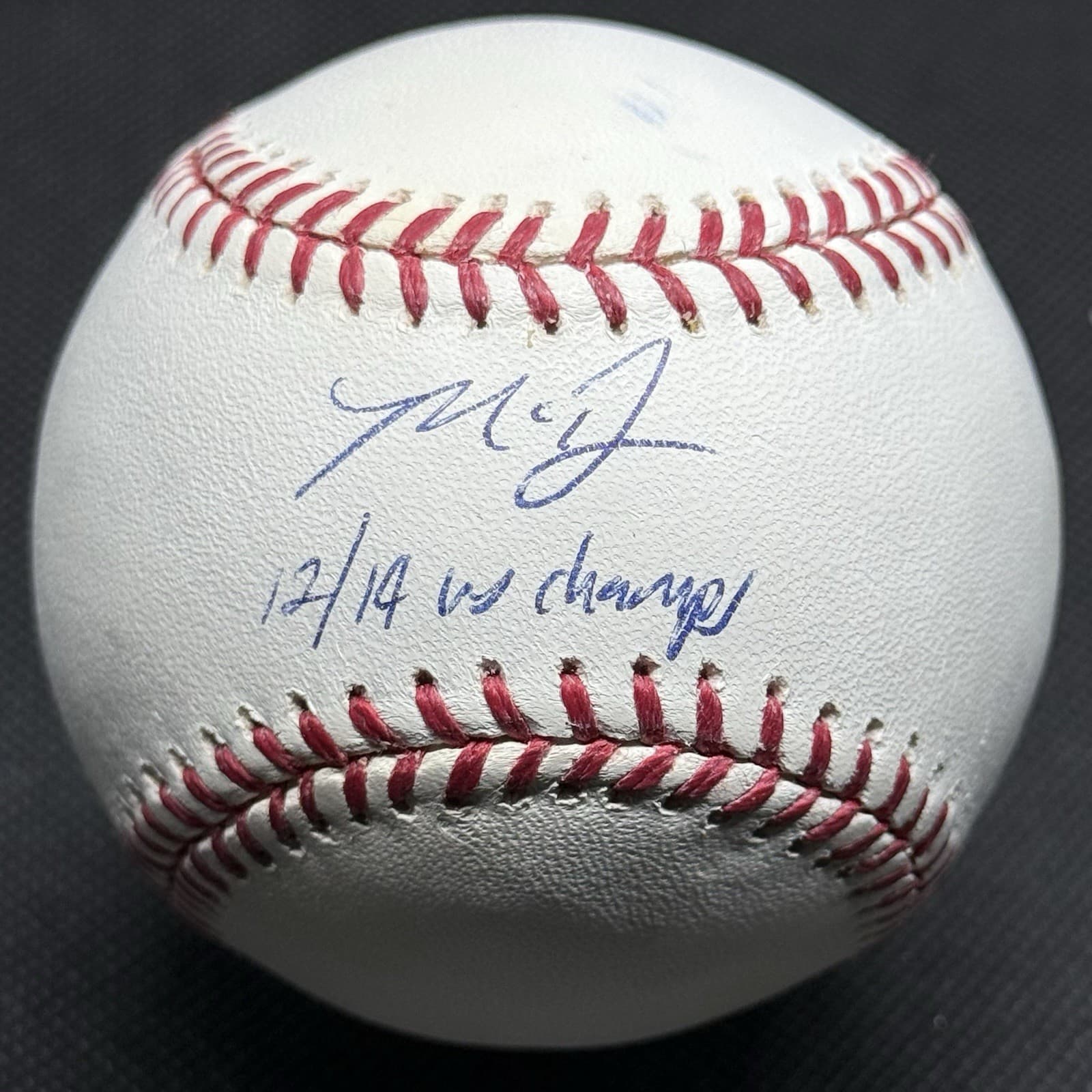 Madison Bumgarner 12/14 Champs Signed Baseball MLB Authentication COA Giants