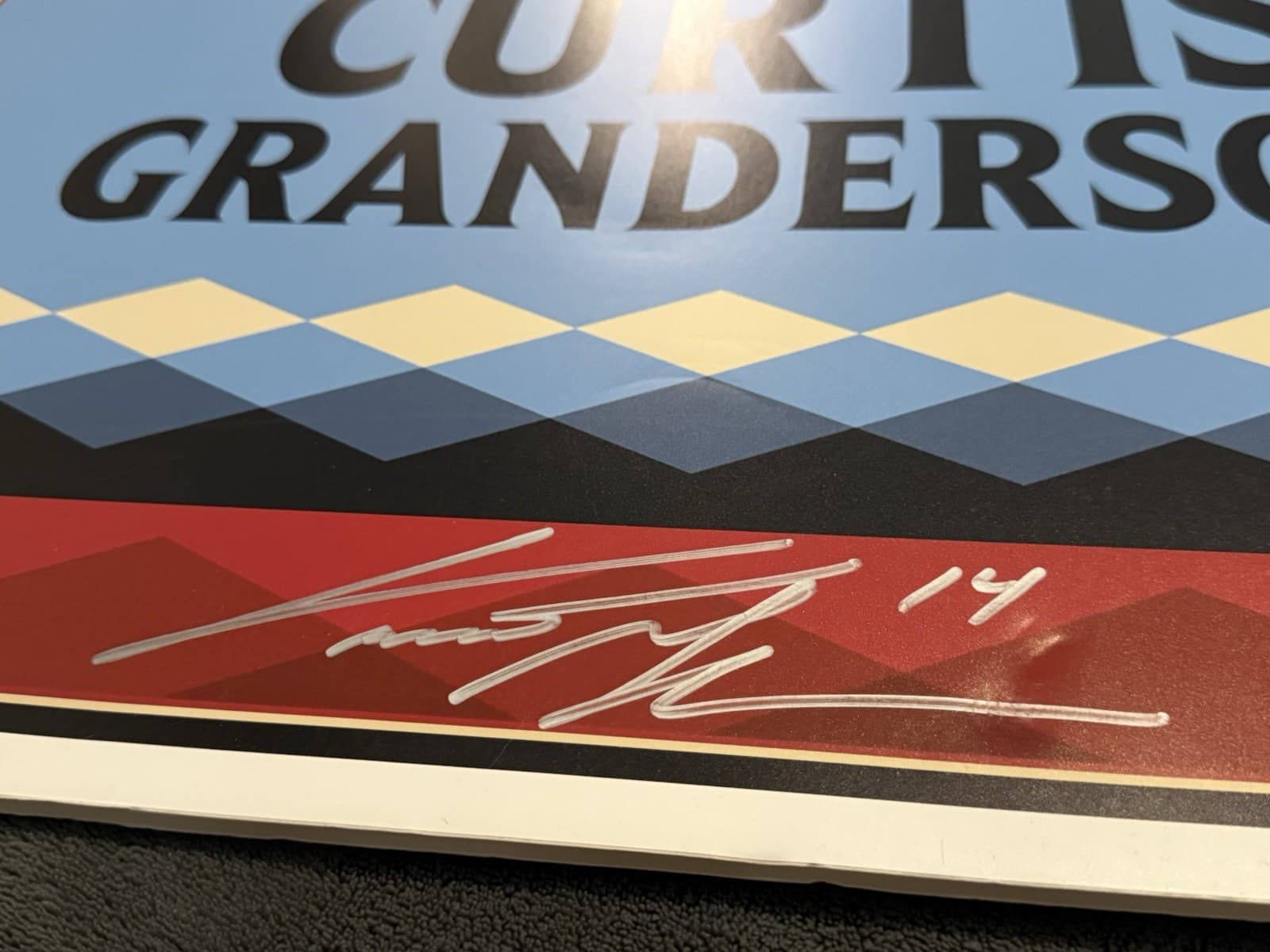 Curtis Granderson Signed 2011 All Star Game Game Used Name Card HUGE! Yankees - image 2