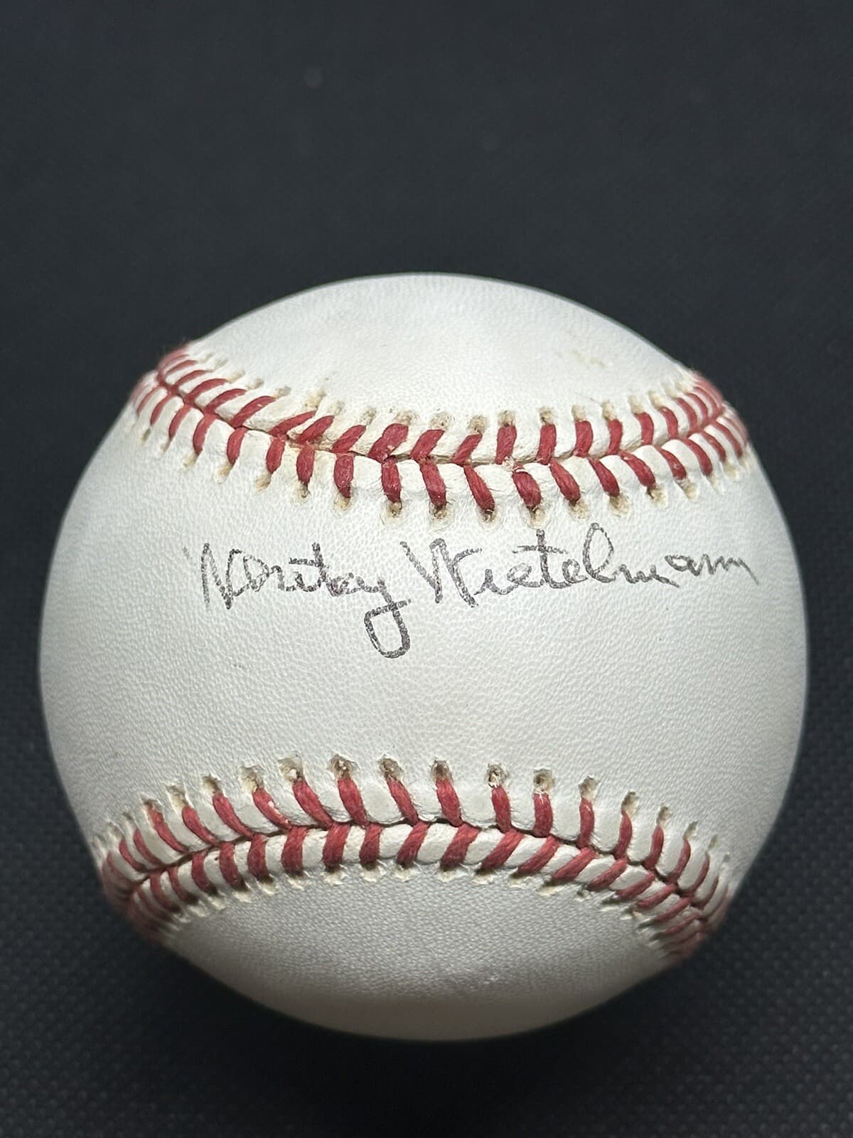 Whitey Wietelmann Signed Baseball San Diego Padres Coach Boston Braves Pirates