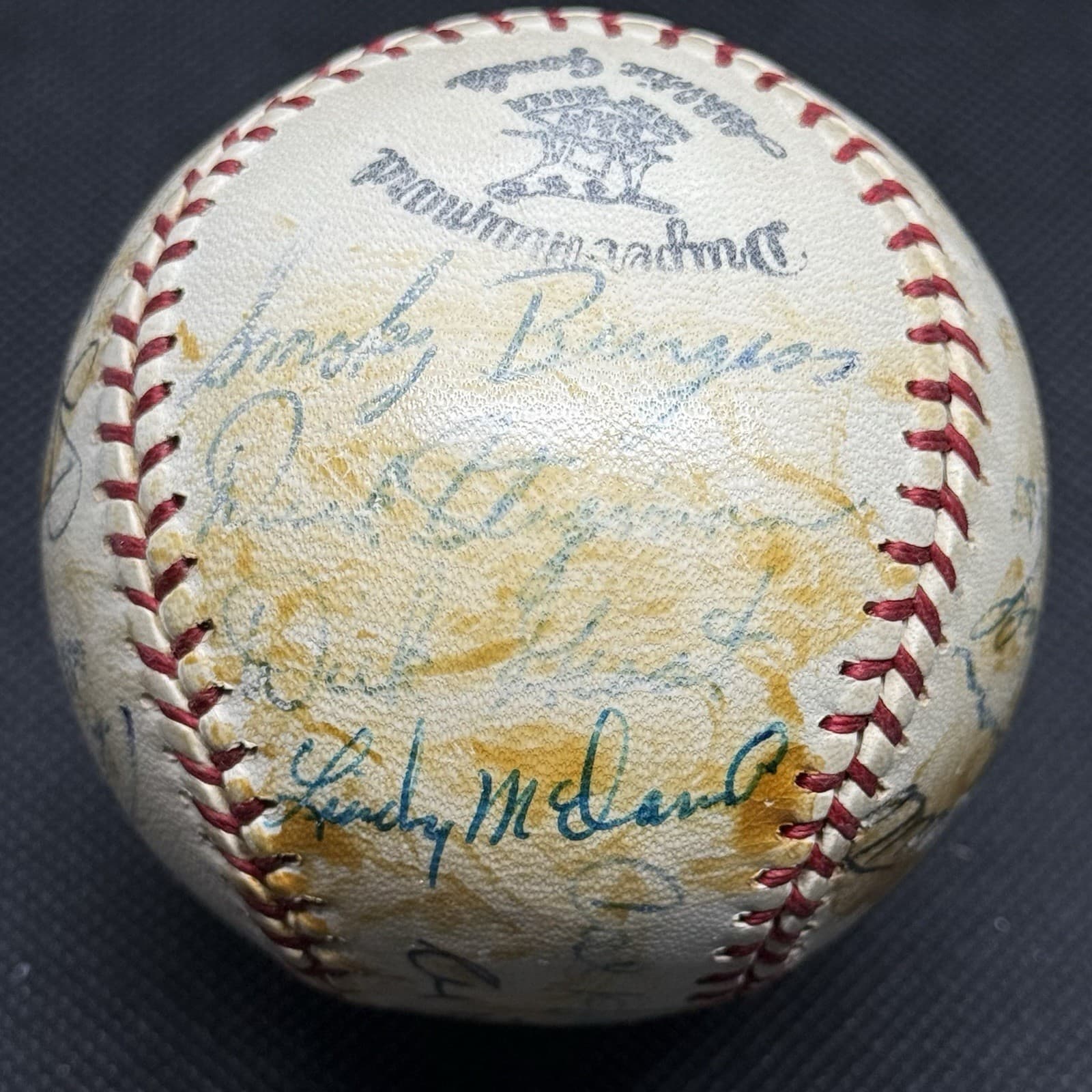 Cal Hubbard Old Timers Signed Baseball HOF 18 Autos Stan Musial Al Lopez Others! - image 2