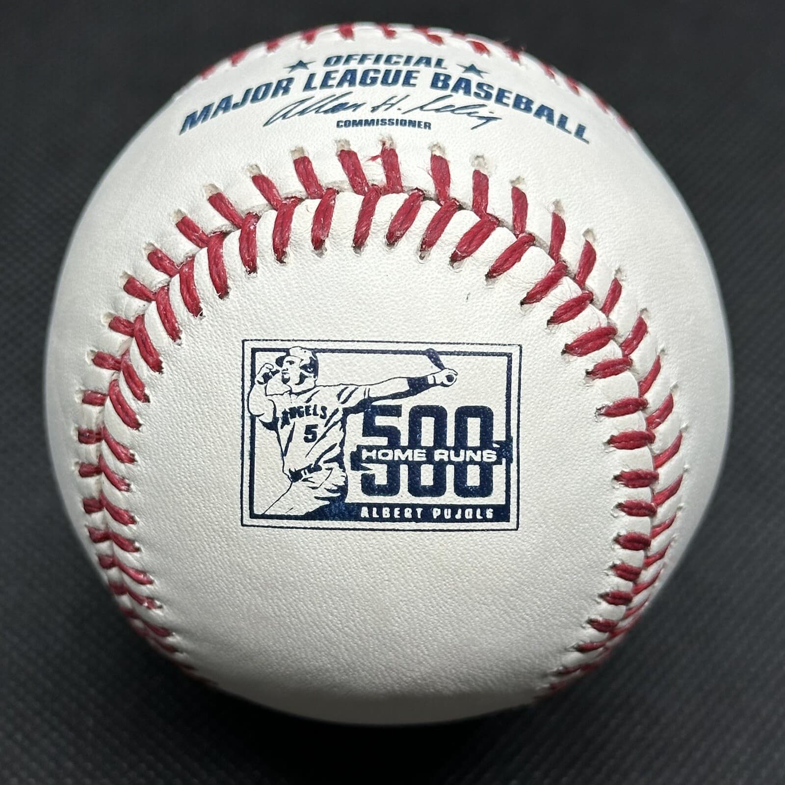 2014 Albert Pujols 500 Home Runs Rawlings Official Logo Baseball Commemorative