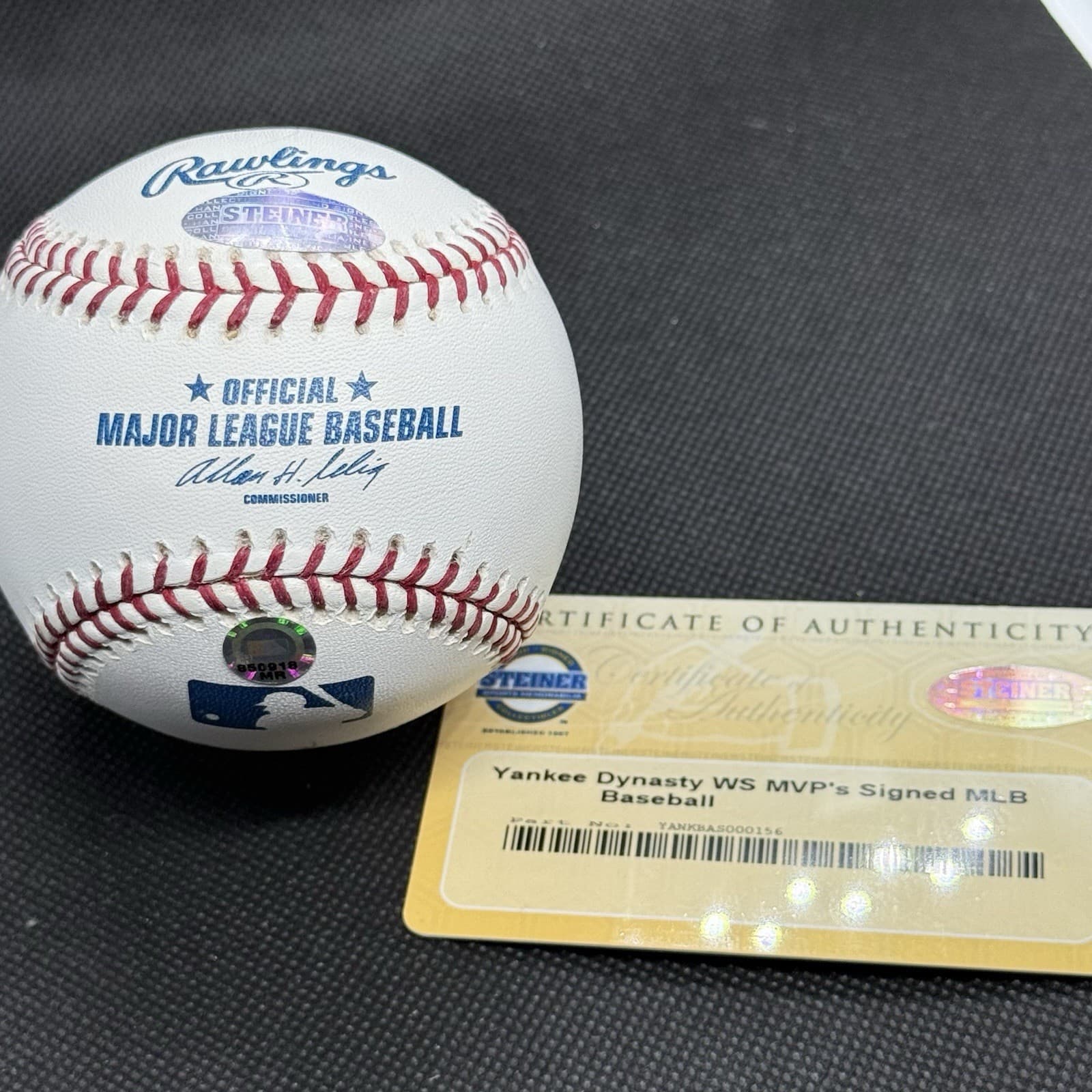 Derek Jeter Mariano Rivera Yankees WS MVPs Signed Baseball Steiner MLB Auth COA - image 5