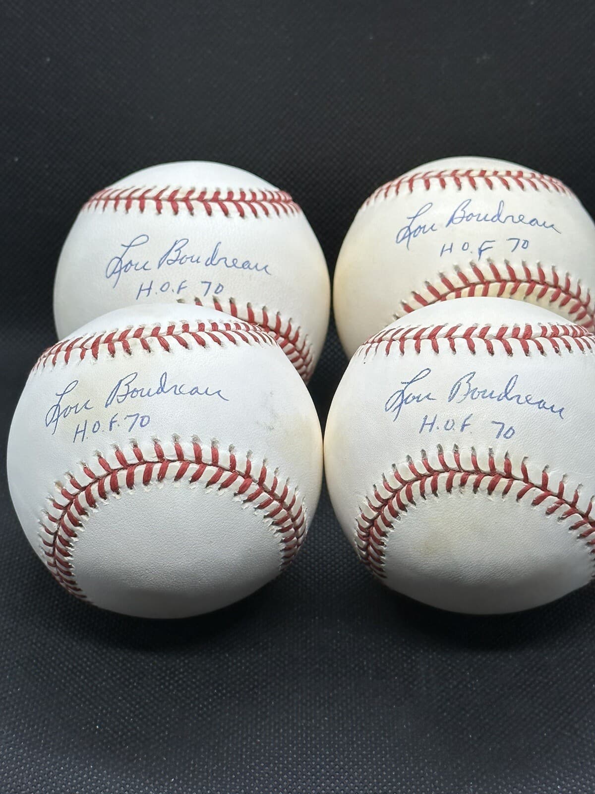 Lou Boudreau HOF 70 Signed Baseball Cleveland Indians Boston Red Sox HOF - image 3