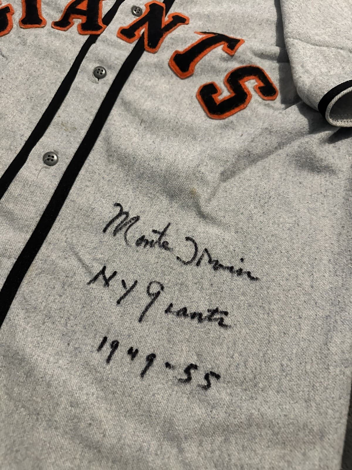 Monte Irvin NY Giants 1949-55 Signed Jersey HOF Negro League - image 2