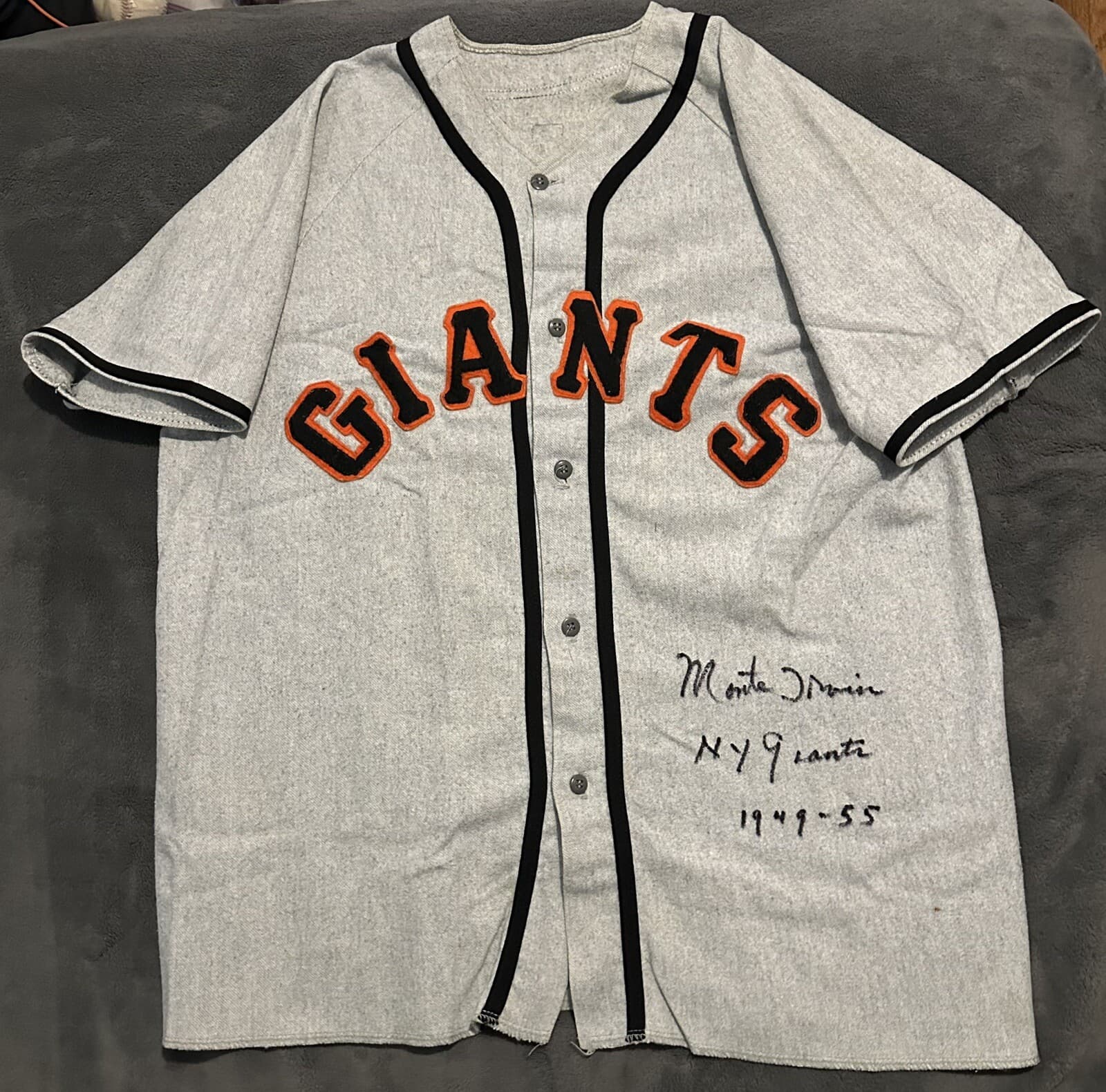Monte Irvin NY Giants 1949-55 Signed Jersey HOF Negro League